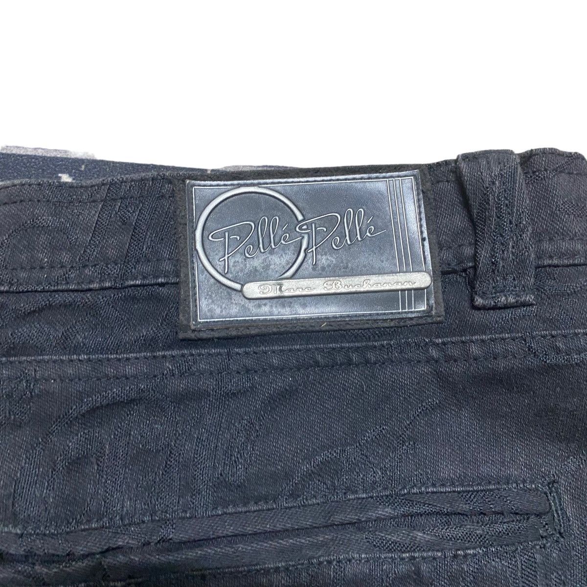 Marc Buchanan Vintage Pelle Pelle Monogram Denim Baggy Pants Size US 44 / EU 60 - 15 Thumbnail