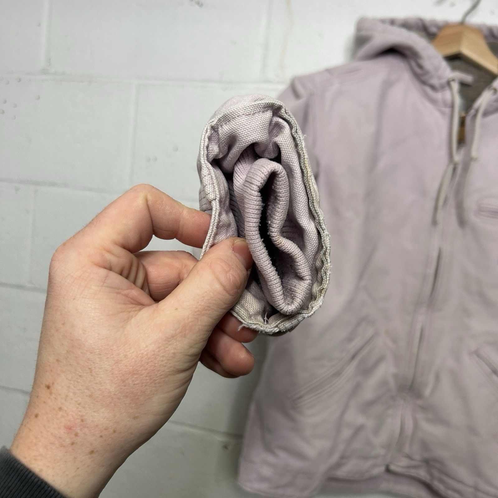 Carhartt Y2k Carhartt Sherpa-Lined Hooded Detroit Jacket “Pale Pink” Size S / US 4 / IT 40 - 12 Thumbnail