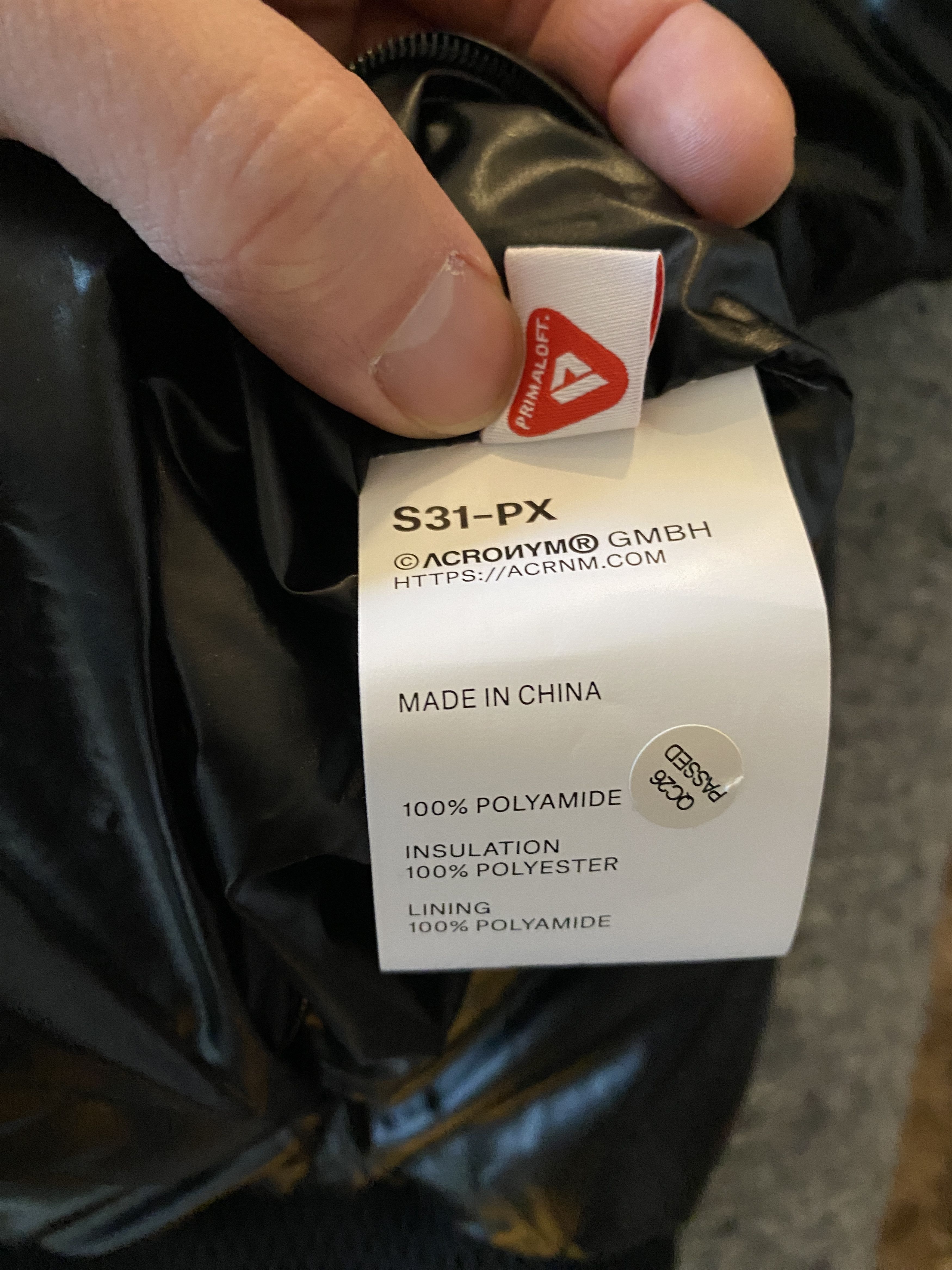 Acronym S31-PX Insulated Hooded Jacket - Nylon Primaloft Size US L / EU 52-54 / 3 - 6 Thumbnail