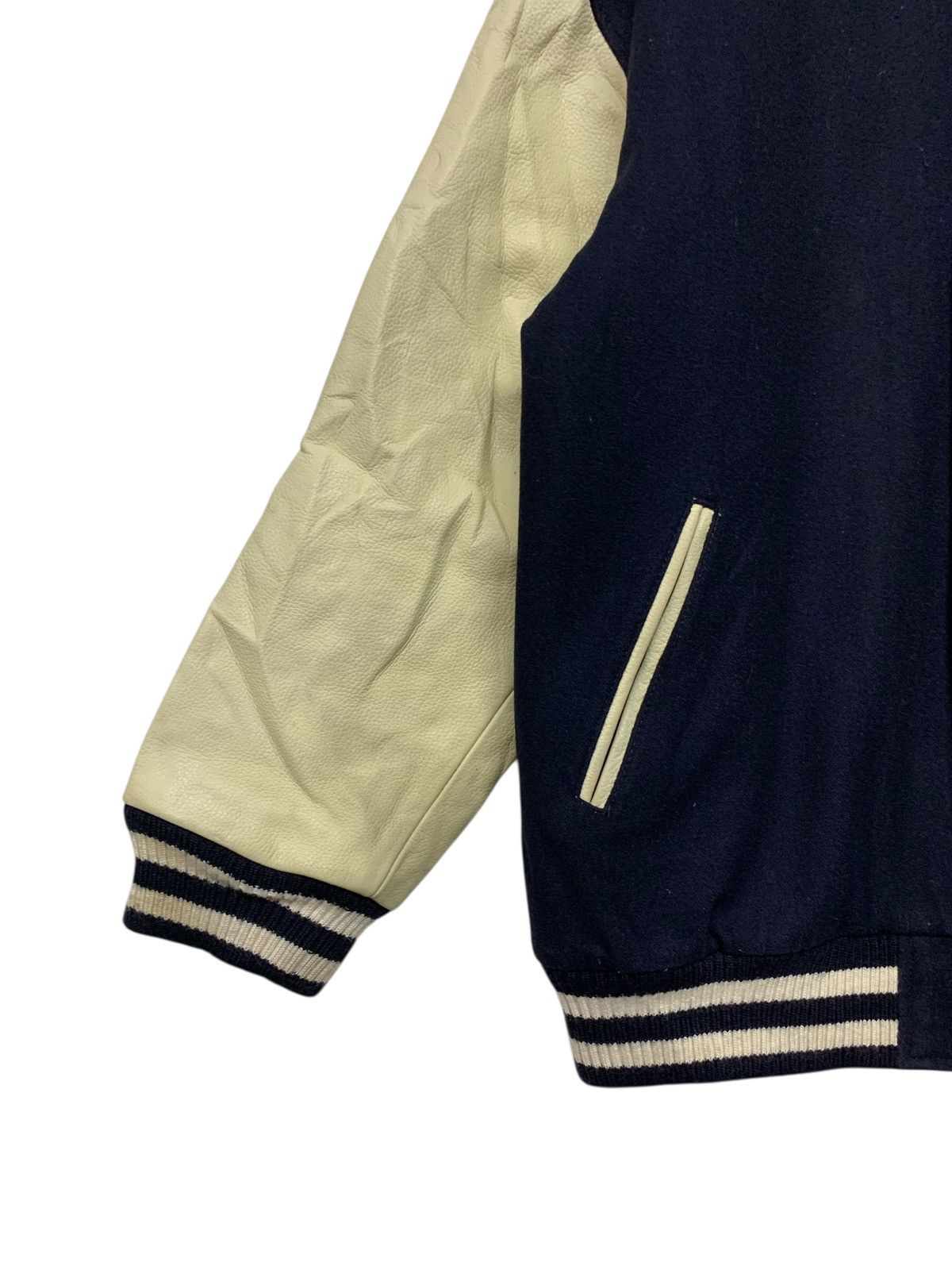 Vintage Vintage U.s Boarder Unlimited Space Varsity Leather Jacket Size US M / EU 48-50 / 2 - 9 Thumbnail