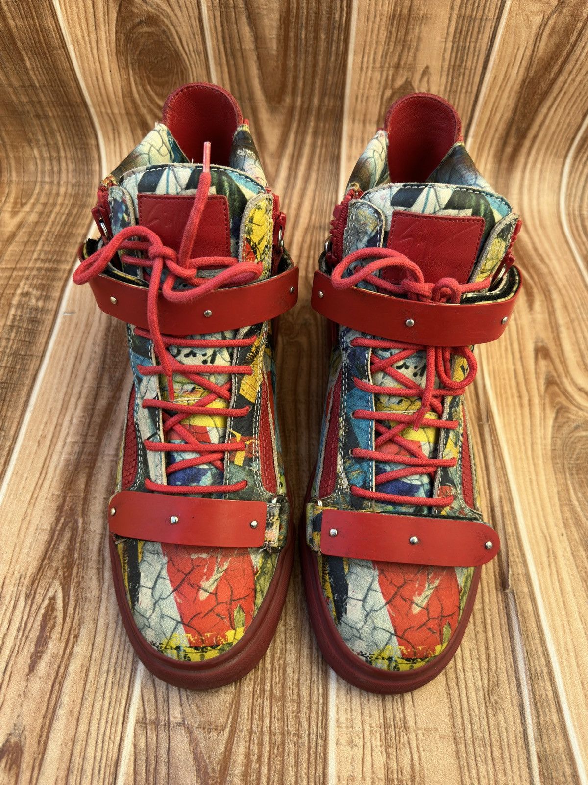 Giuseppe Zanotti Giuseppe Zanotti Denny Neon High Top Sneaker Size US 9 / EU 42 - 2 Thumbnail