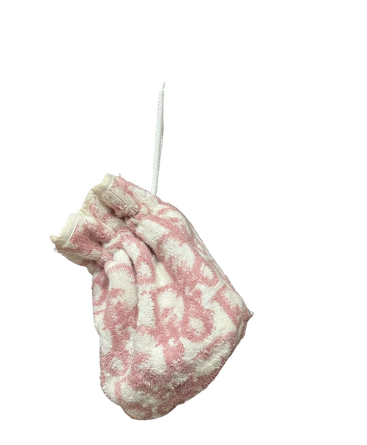 Dior DIOR TROTTER DRAWSTRING MINI POUCH PINK WHITE BAG Size ONE SIZE - 1 Thumbnail