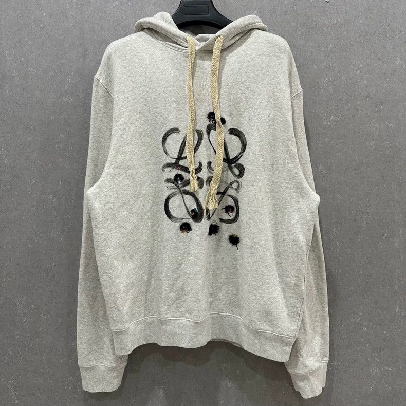 Loewe Loewe Logo cotton hooded tucked in long sleeve hoodie Size XXL / US 16-18 / IT 52-54 - 1 Thumbnail