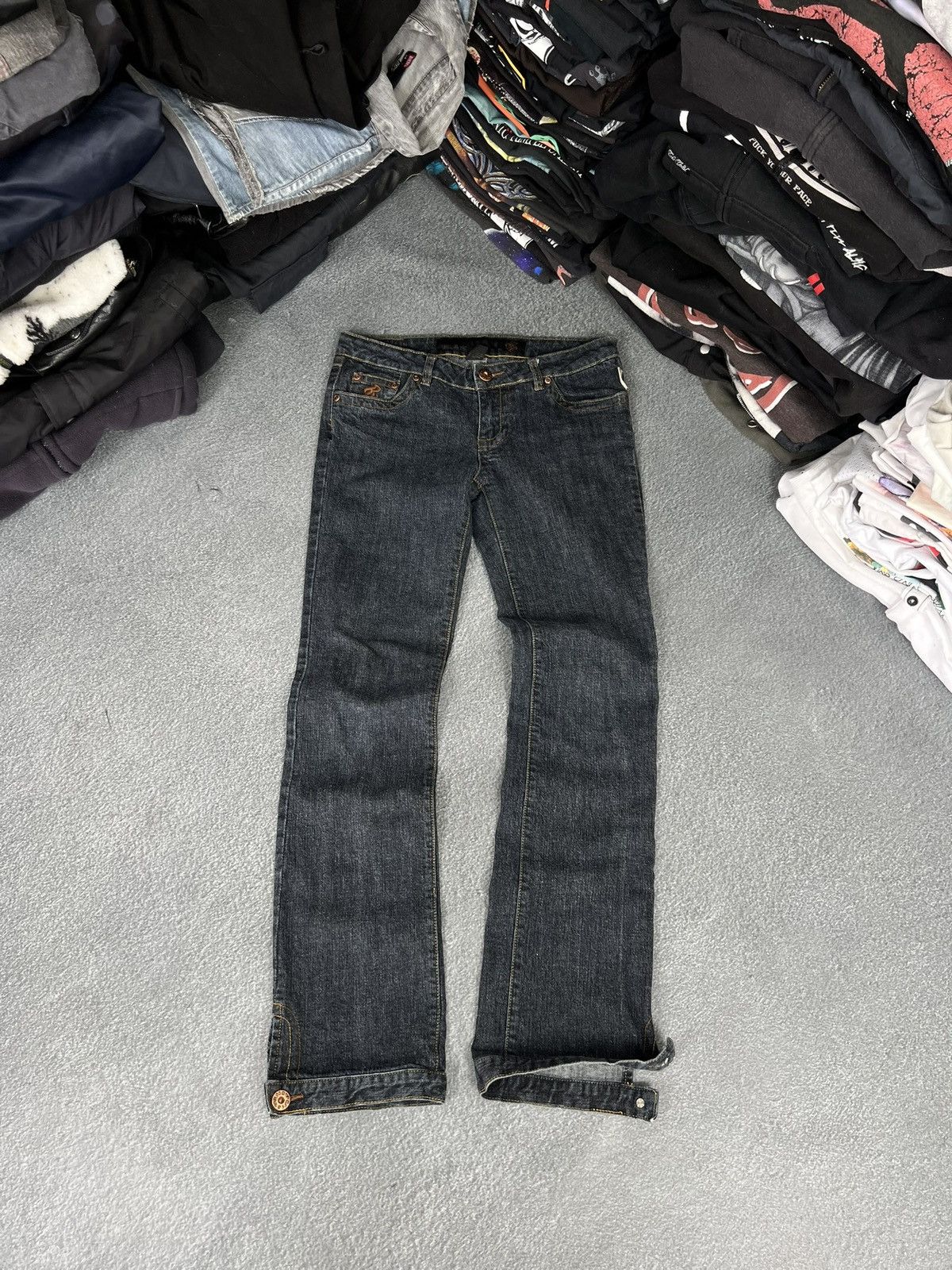 Rocawear Rocawear Women Denim Jeans 3/4 Flare Bootcut Low Rise Casual Size 27" / US 4 / IT 40 - 1 Thumbnail