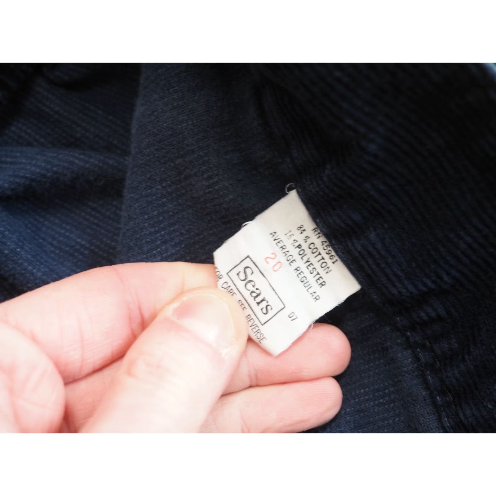Sears VINTAGE Sears Navy Blue Corduroy Hippy Pants 70s Talon Wide Leg Womens 32x28 Inseam 28 Blue Decade 1970s Look Hippy Casual Size 24" / US 00 / IT 34 - 7 Thumbnail