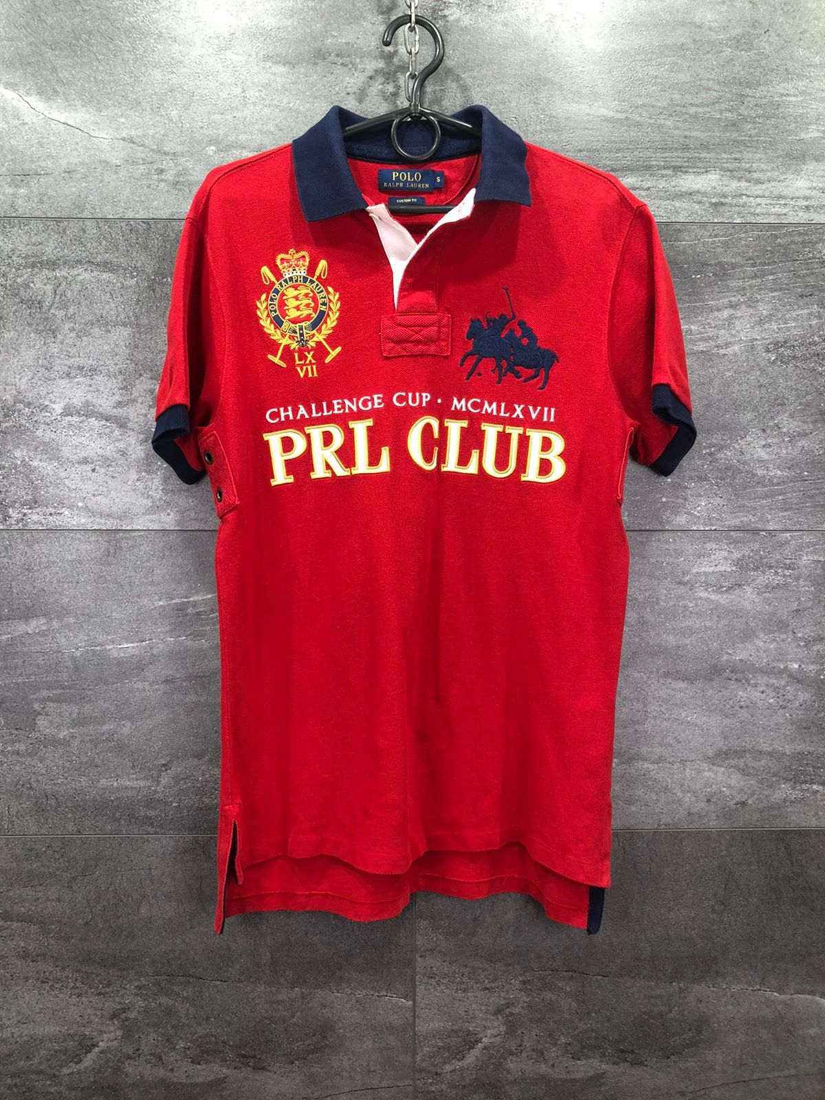Pre-owned Polo Ralph Lauren X Vintage Polo Ralph Laurent - Prl Club Challenge Polo Shirt Size S In Red