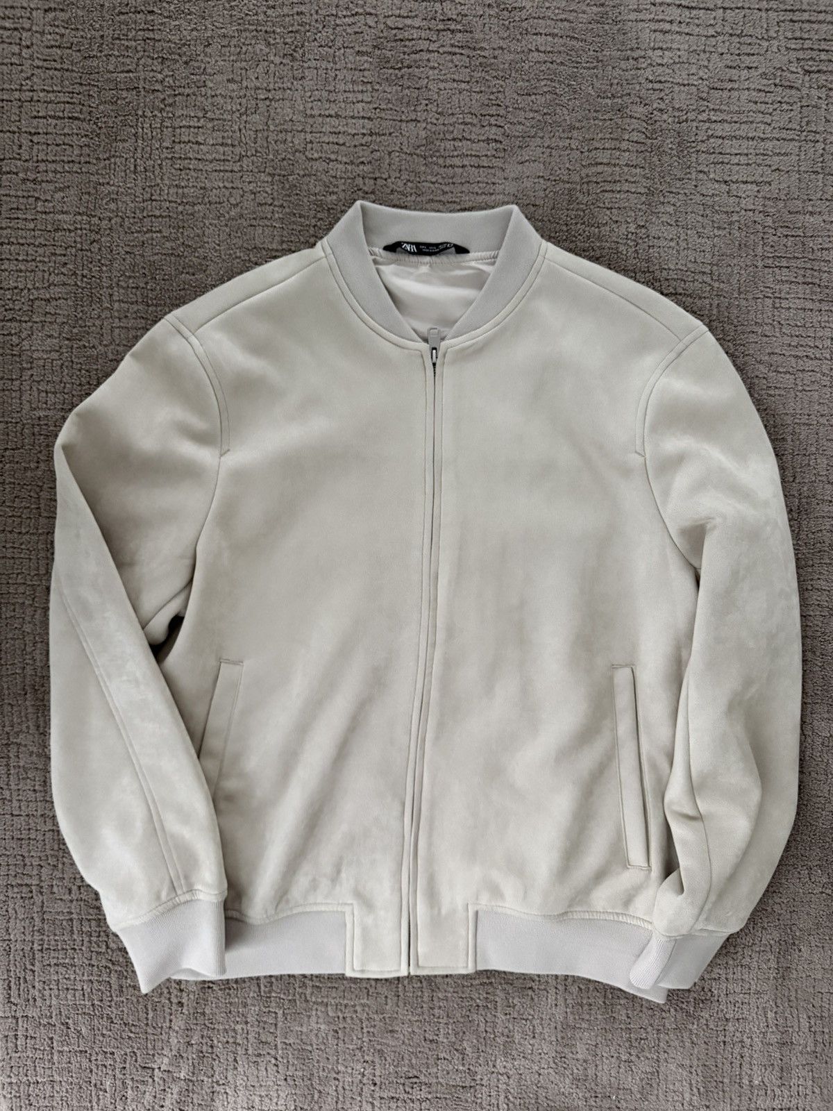 Zara Suede Like Bomber Jacket Size US L / EU 52-54 / 3 - 1 Thumbnail