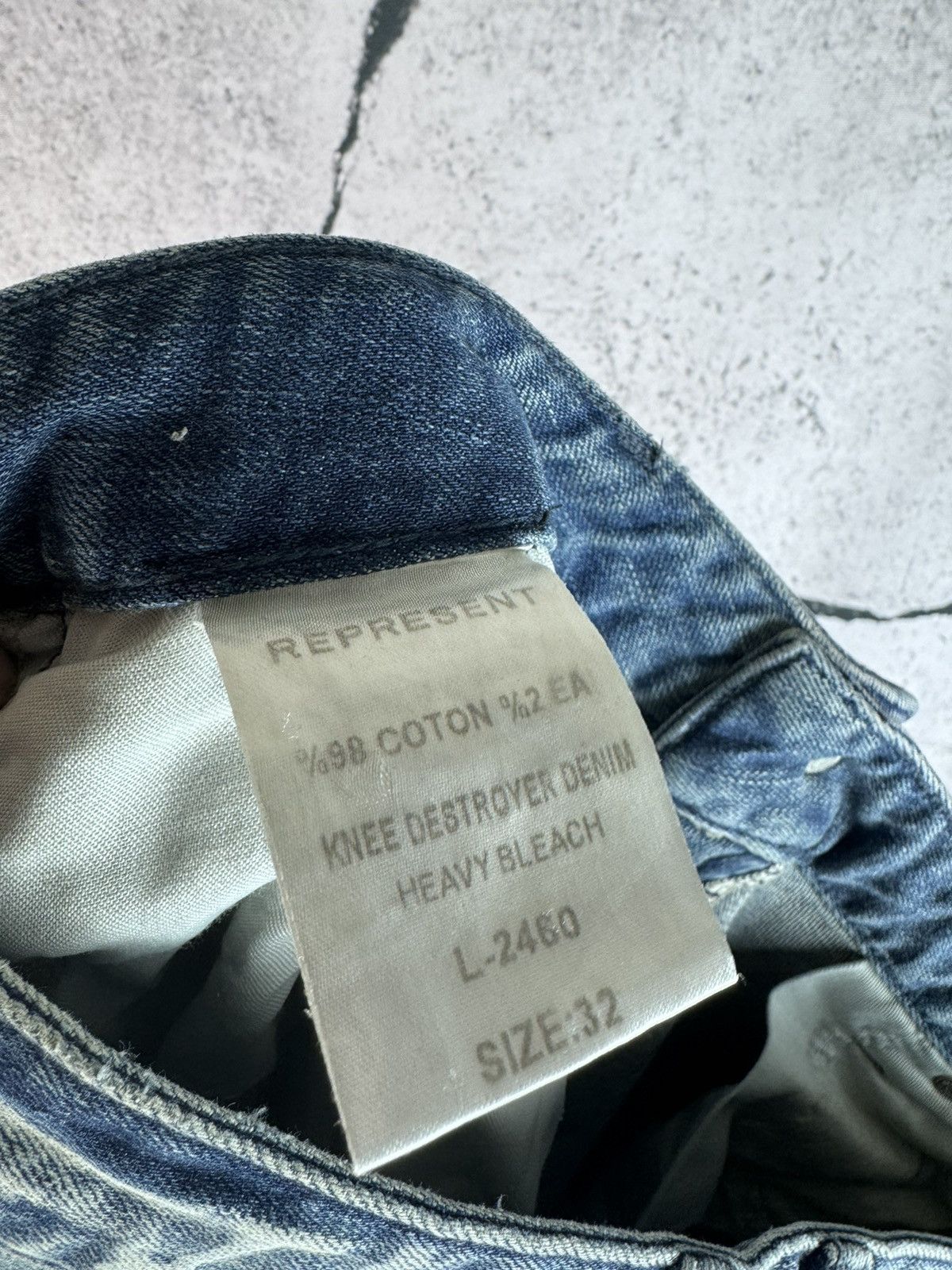 Represent Clo. Represent Knee Destroyer Denim Heavy Bleach Pants Jeans Size US 32 / EU 48 - 4 Thumbnail