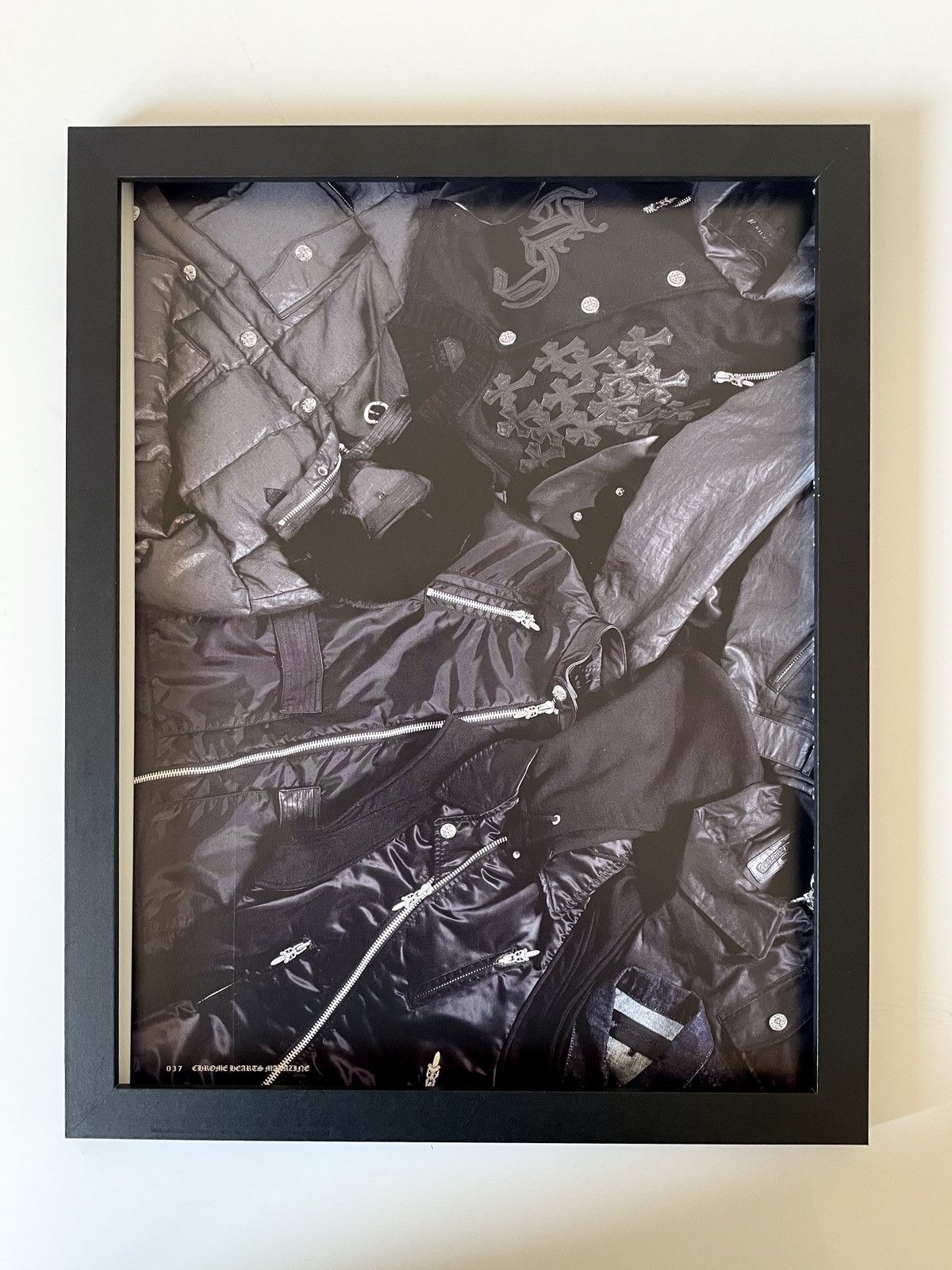 Chrome Hearts × Vintage Chrome Hearts jacket pileup 9x11 Framed poster Size ONE SIZE - 1 Thumbnail