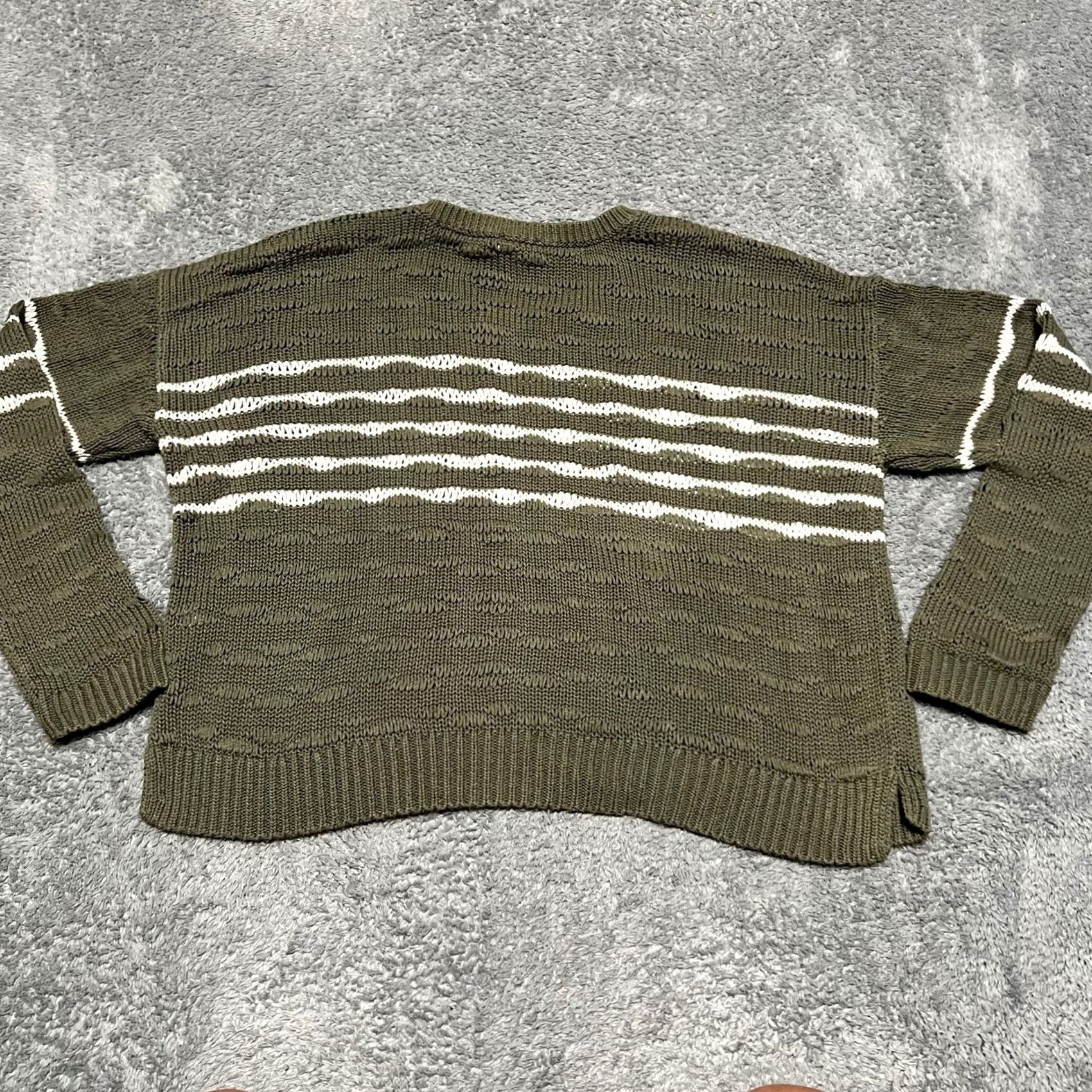 Vintage CAbi Sweater Womens S Green Scout Pullover Boxy Fit Size S / US 4 / IT 40 - 3 Thumbnail