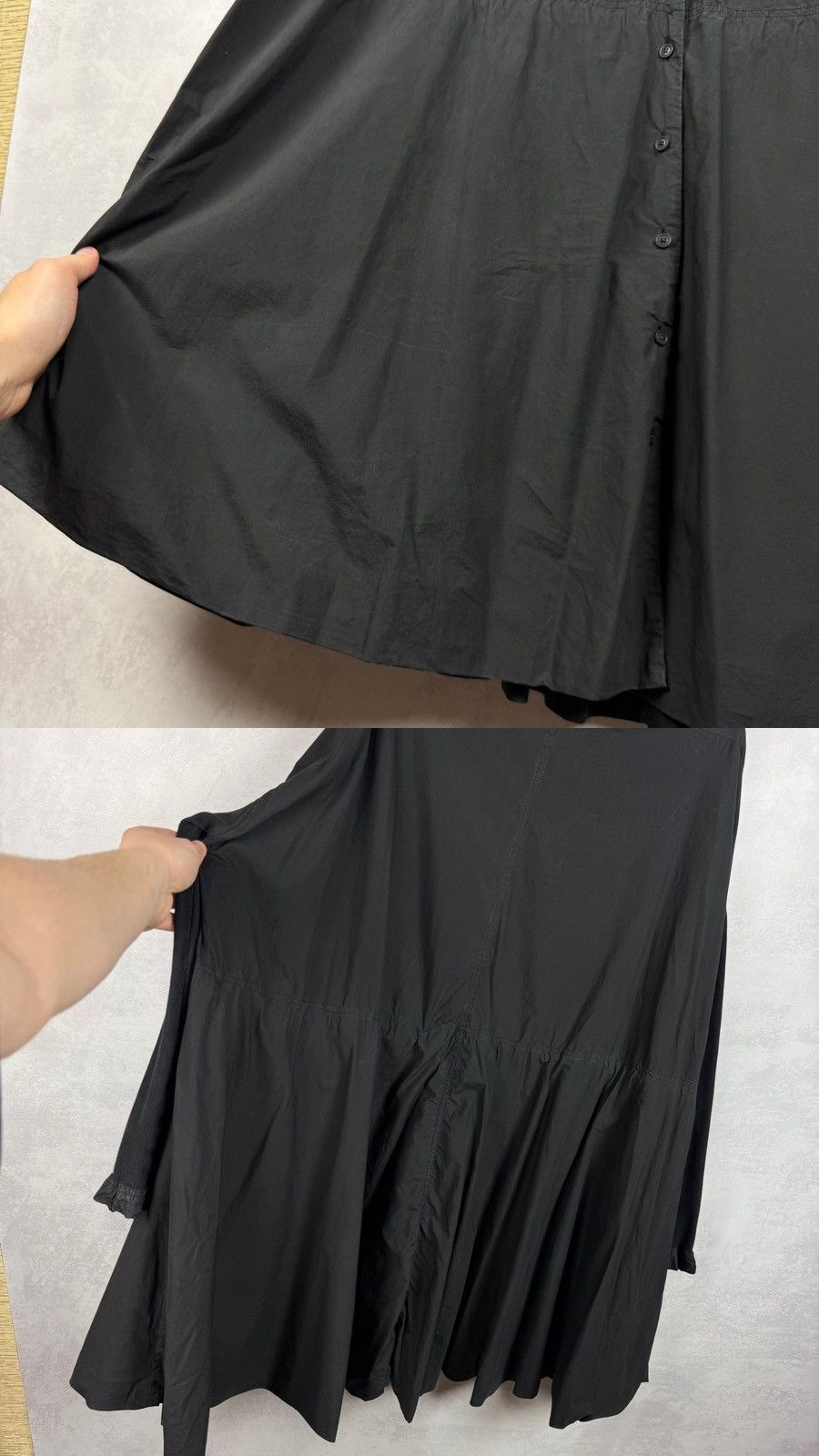 Rundholz Rundholz Dip Black Cotton Avantgarde Long Shirt-Dress Size M Size M / US 6-8 / IT 42-44 - 16 Thumbnail