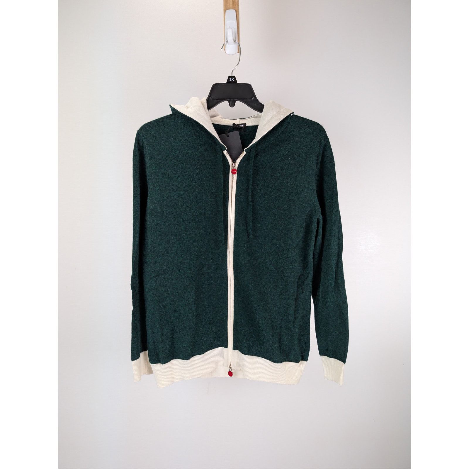 Kiton o1rshd1 CC20 Sweater Zip Hoodie Cardigan in Green Size US M / EU 48-50 / 2 - 8 Thumbnail