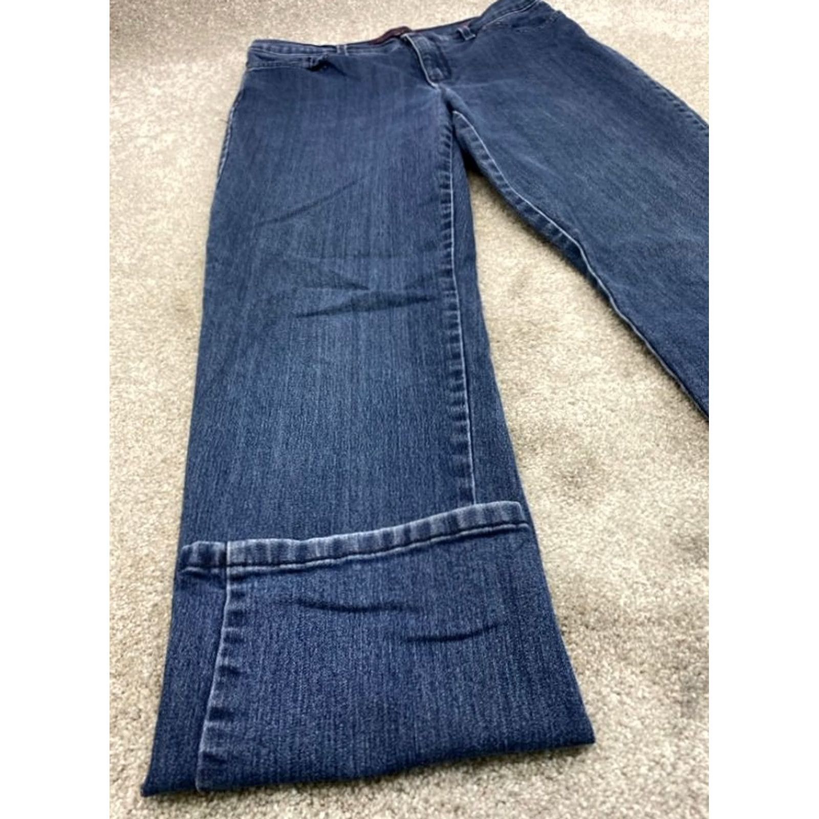 Gloria Vanderbilt Gloria Vanderbilt Amanda Jeans Womens 10 Blue Denim Stretch 5825 Regular 31x30 Inseam 30 5-Pocket Design Straight Shirt Size 24" / US 00 / IT 34 - 2 Thumbnail