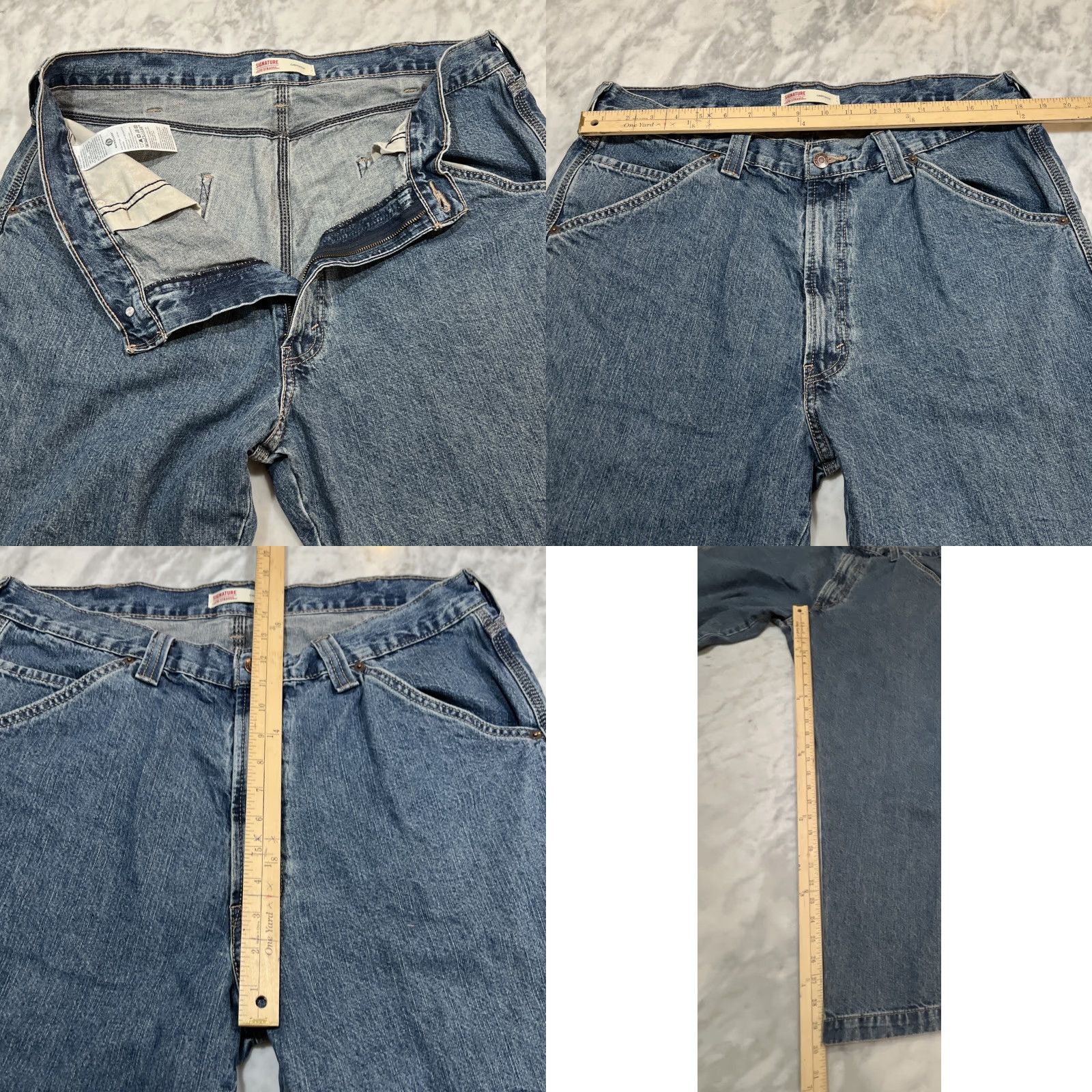 Levi's Levi Strauss Signature Carpenter Jeans Mens W38 L30 Blue Cotton Workwear Jeans 5-Pocket Design Regular WC? Size US 38 / EU 54 - 8 Thumbnail