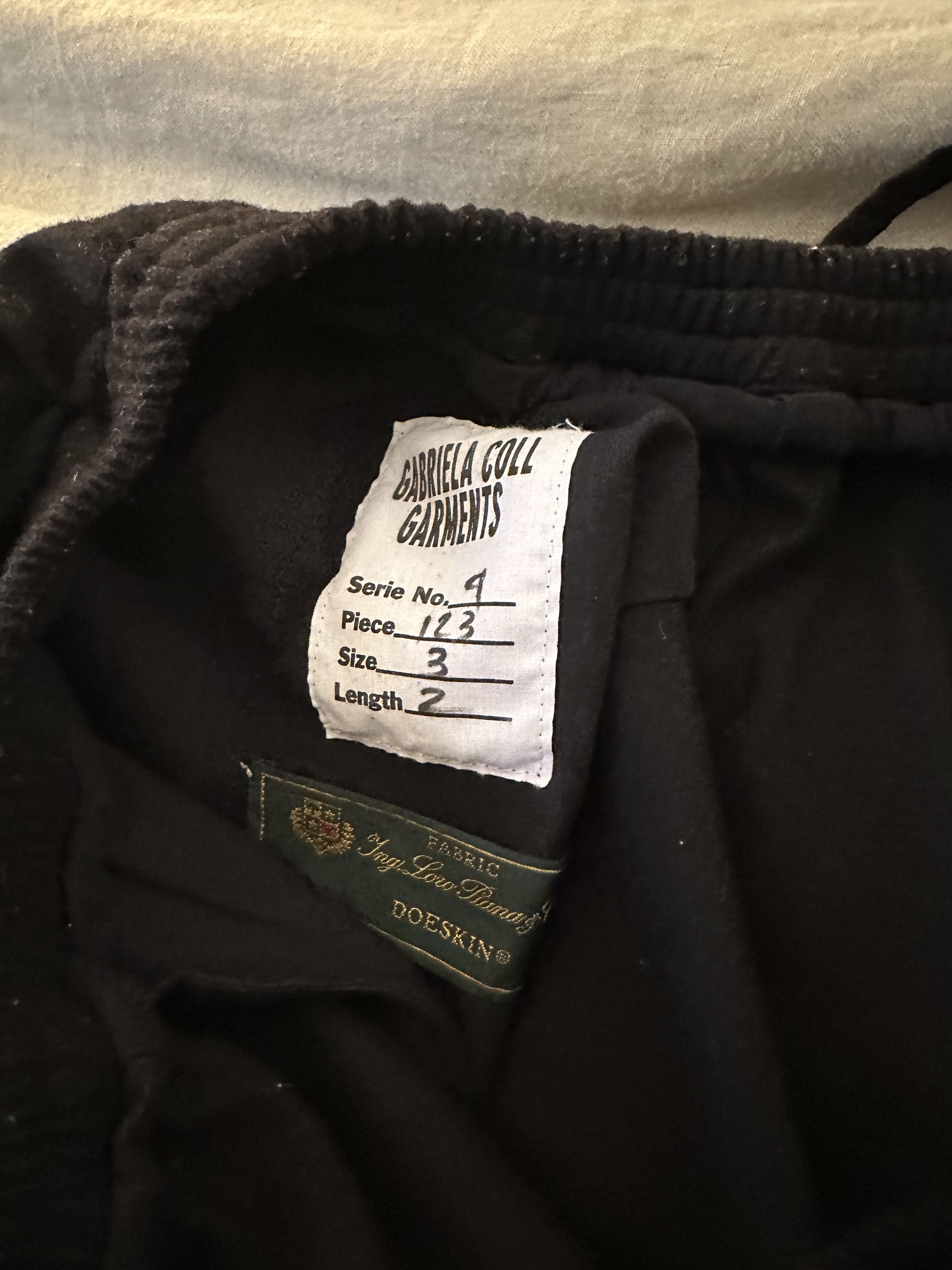 Gabriella Coll Garments No.123 Black Loro Piana Wool Gathered Trousers Size US 34 / EU 50 - 8 Thumbnail