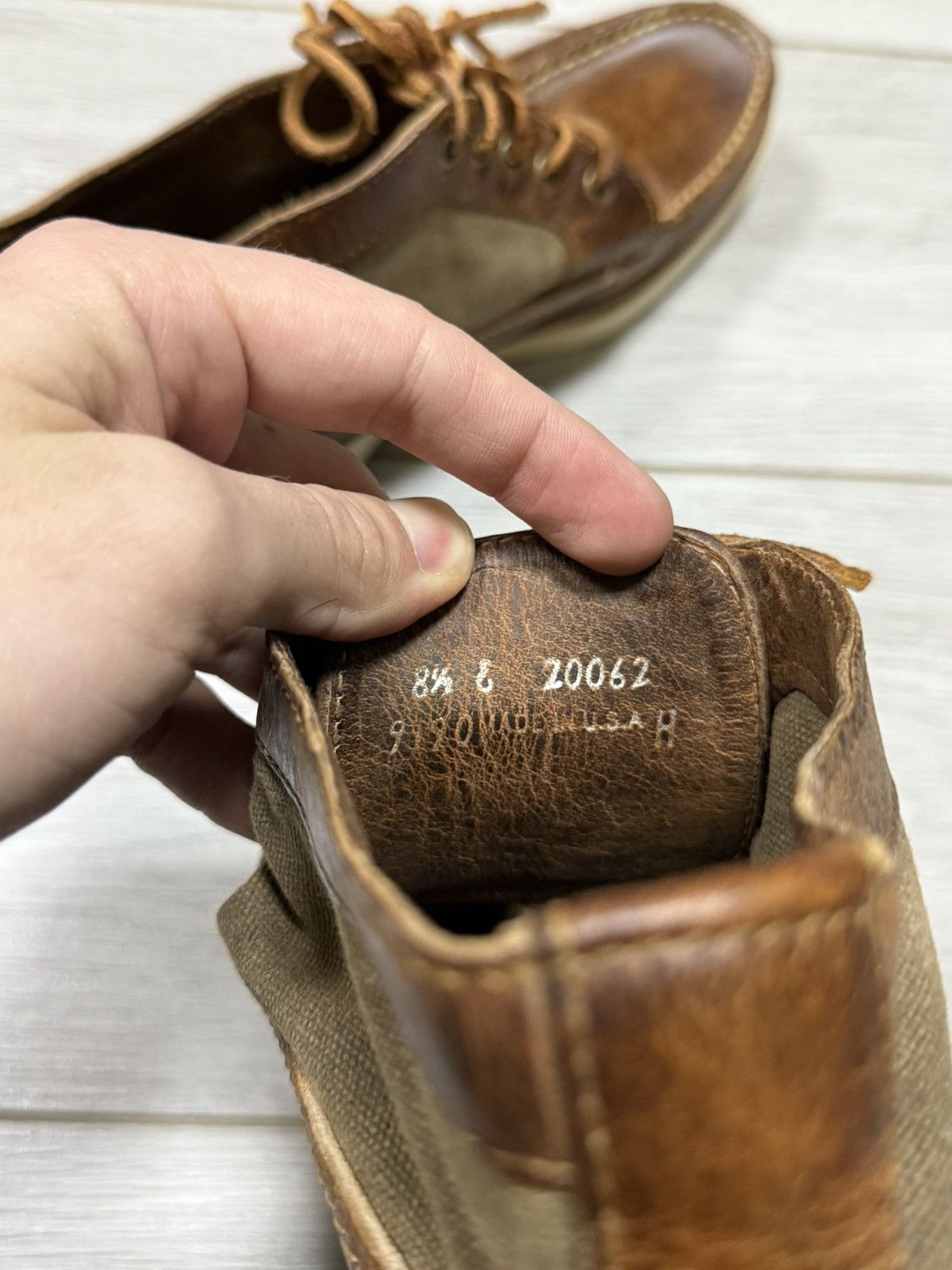 Red Wing Red Wing USA lace up leather boots Wabasha waxed canvas Size US 8.5 / EU 41-42 - 7 Thumbnail
