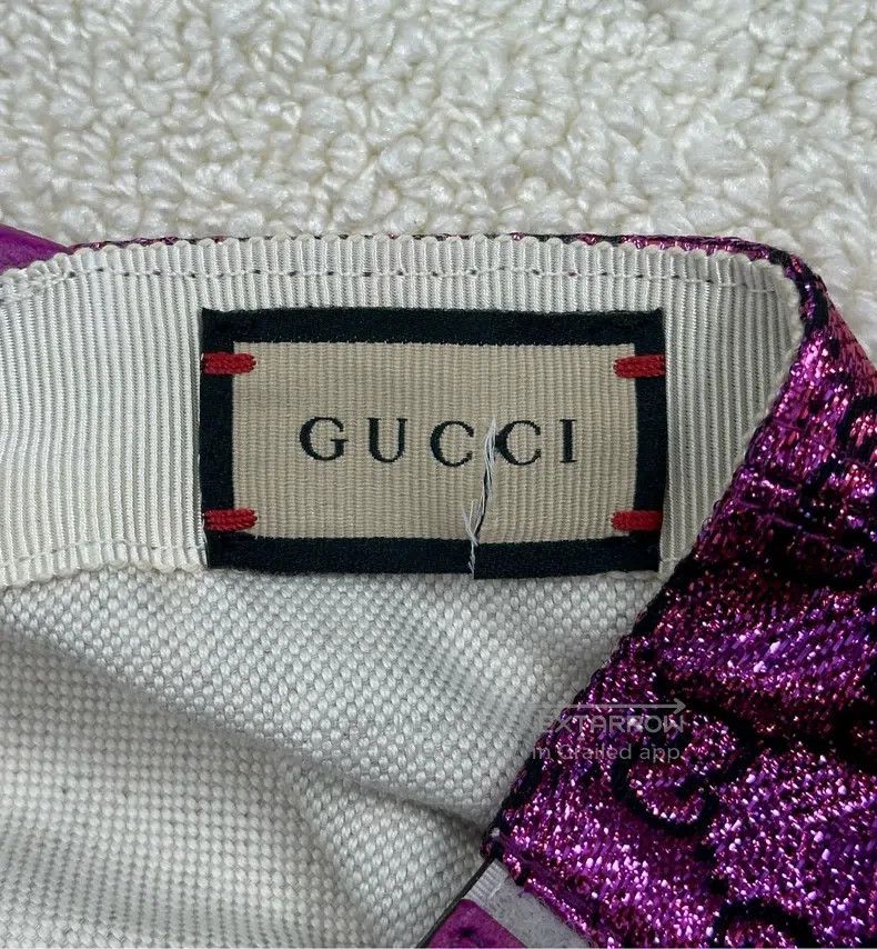 Gucci Gucci Purple full-print double G cap Size ONE SIZE - 4 Thumbnail