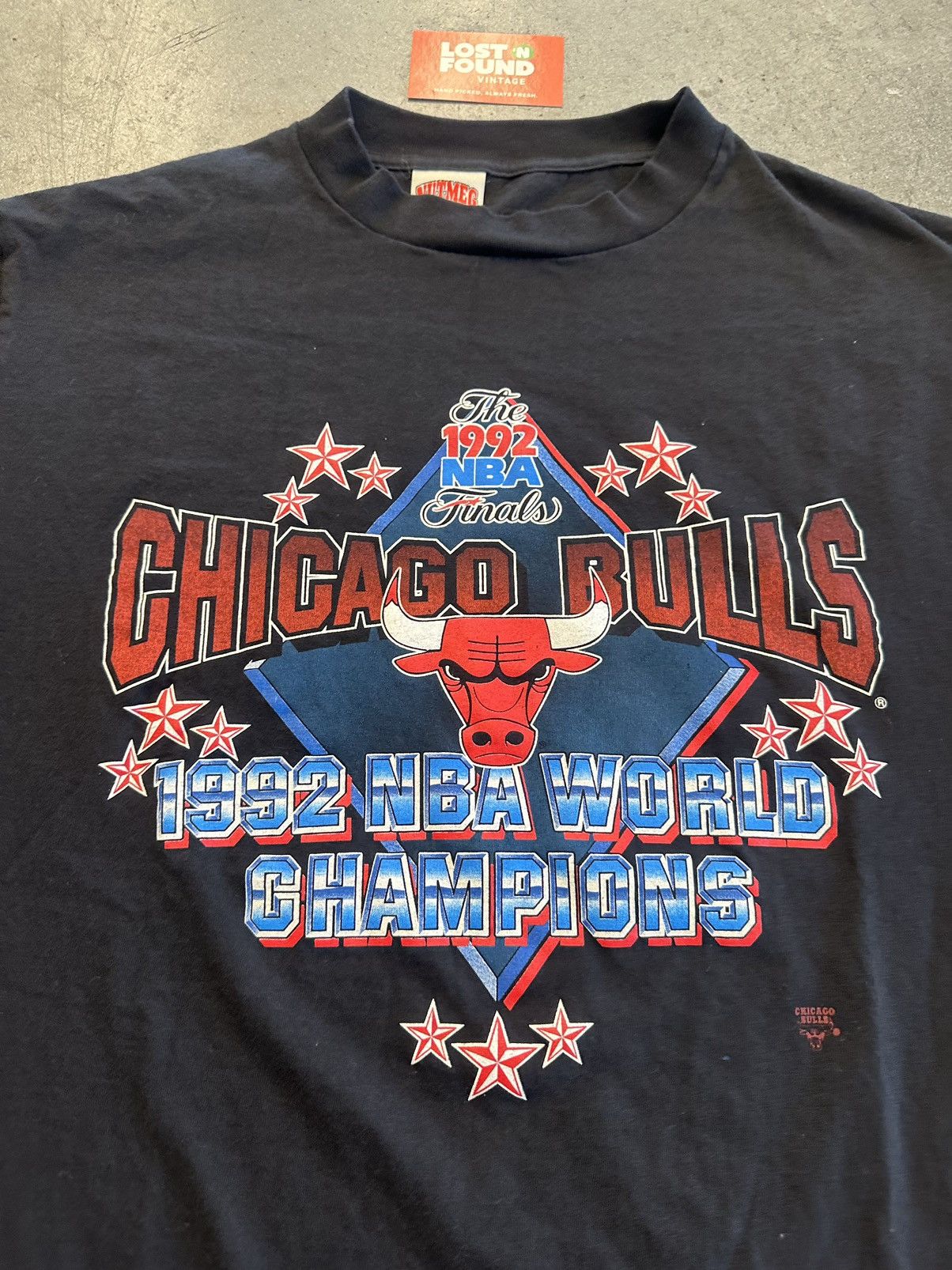 NBA × Vintage 1992 Vintage NBA Chicago Bulls World Champions Tee Size US XL / EU 56 / 4 - 2 Thumbnail