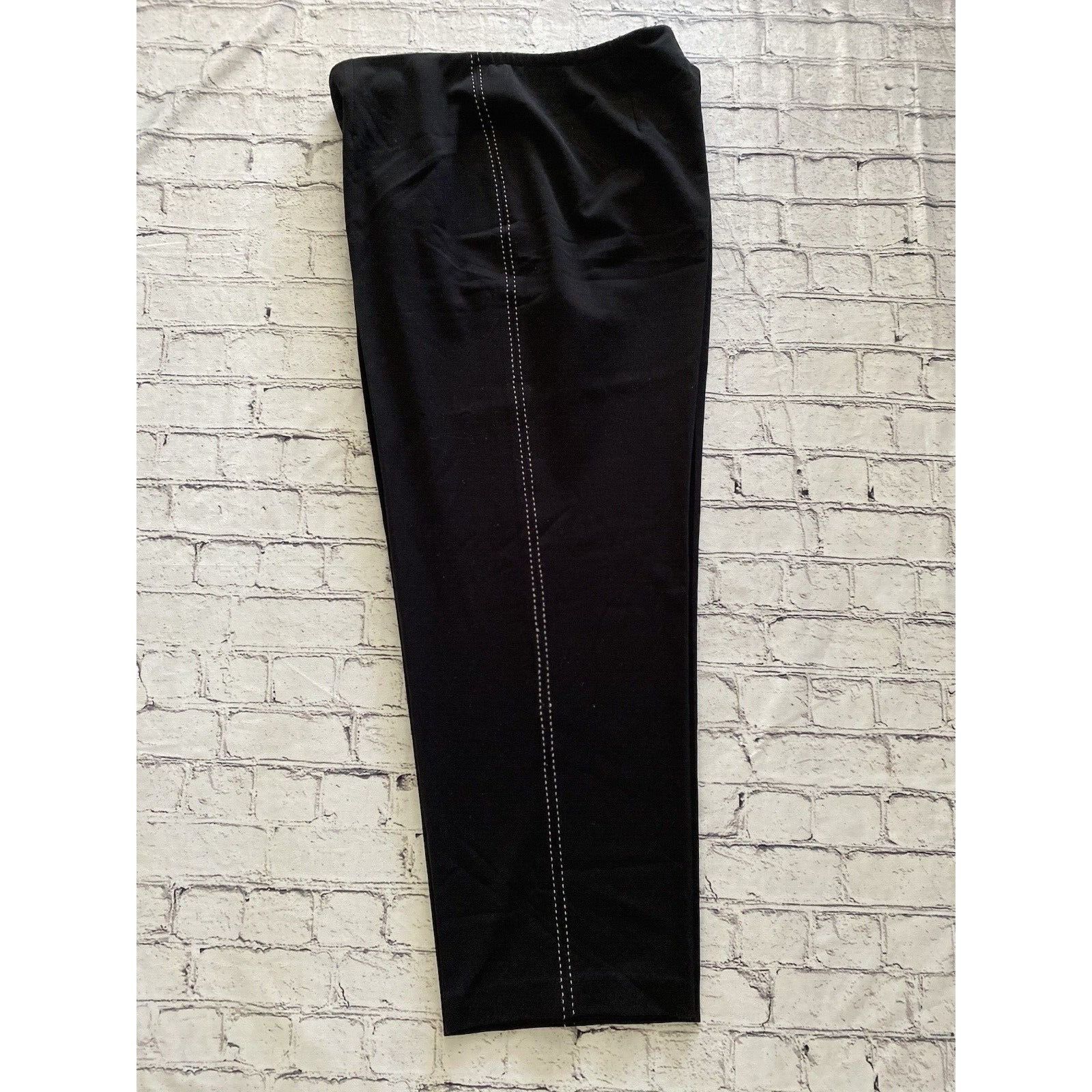 Designer Grace Dane Lewis Black White Stitching Dress Pants SZ18 Size 36" / US 14 / IT 50 - 9 Thumbnail