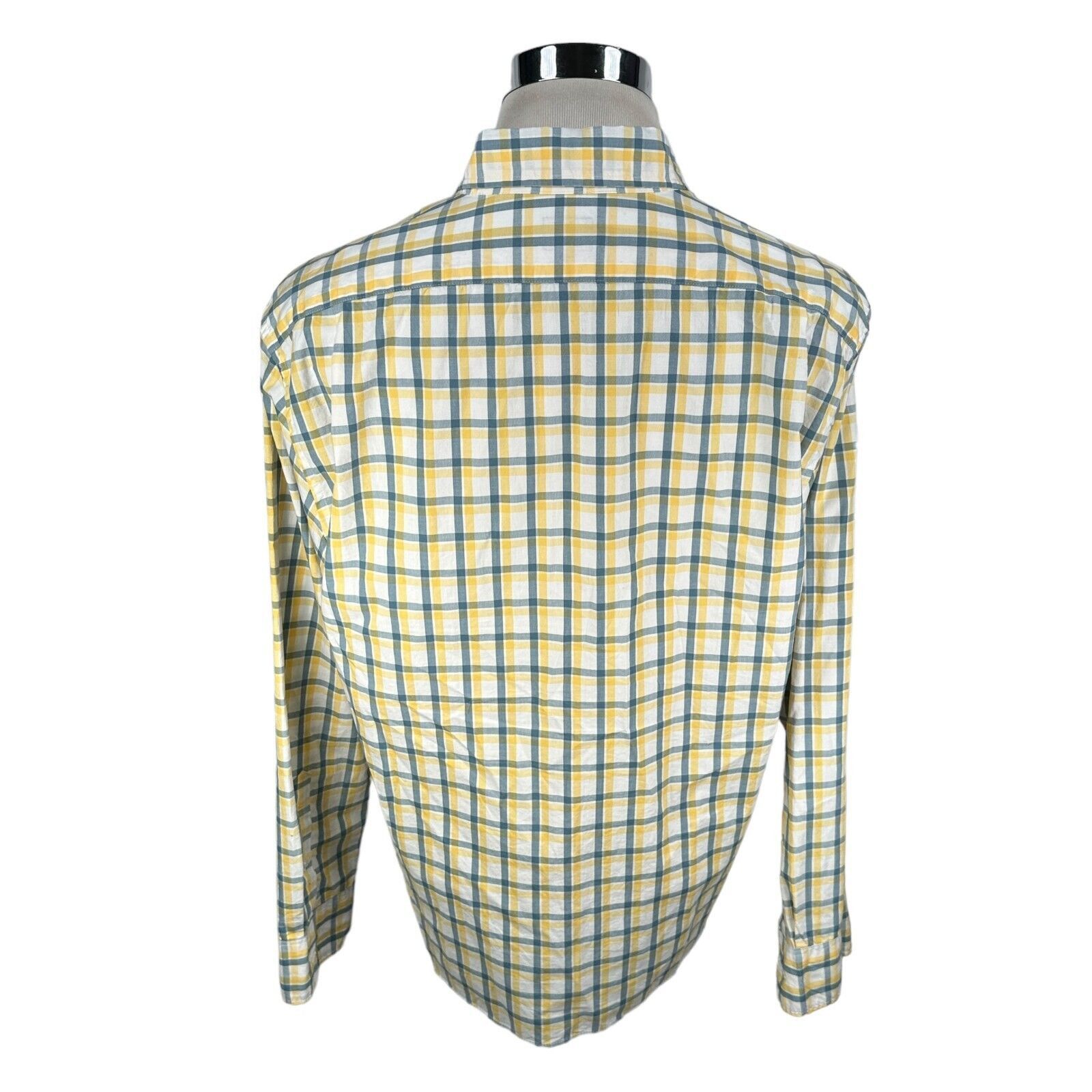 J.Crew J.Crew Shirt Men's XL Yellow Plaid Cotton Slim Button Down Size US XL / EU 56 / 4 - 4 Thumbnail