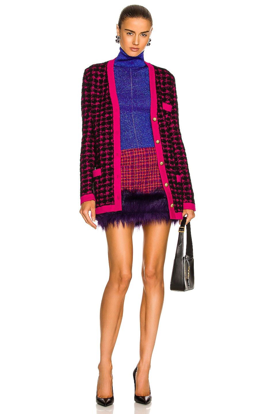 Saint Laurent Paris o1y0126 Mini Skirt in Multicolor Size 27" / US 4 / IT 40 - 4 Thumbnail
