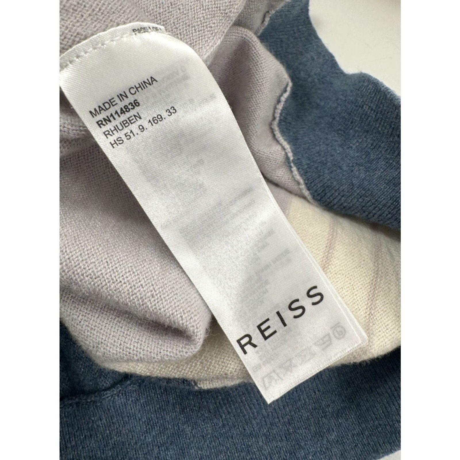 Reiss REISS WOOL BLEND Mens S / M Zip Collar Sweater Polo Shirt Shirt Mens M Wool Blend White / Blue / Gray - 90s? (not applicable) Size US M / EU 48-50 / 2 - 5 Thumbnail