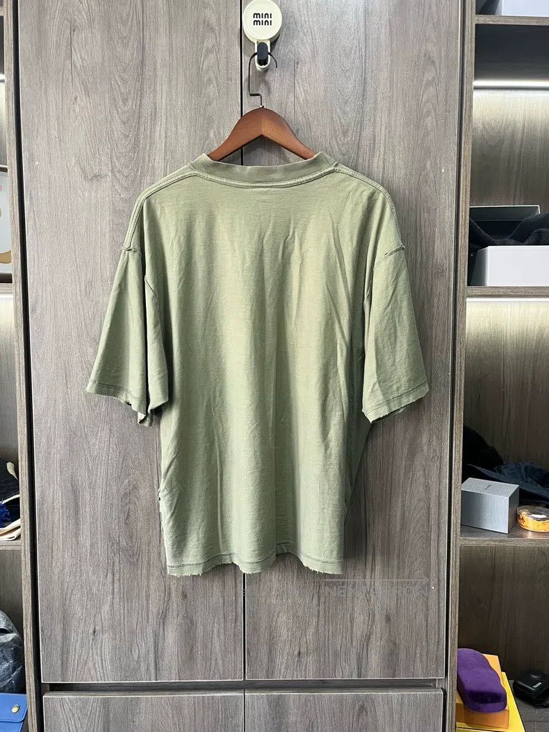 Balenciaga Balenciaga Moss Green Retro Plain Knit Crew Neck Short Sle Size US S / EU 44-46 / 1 - 7 Thumbnail