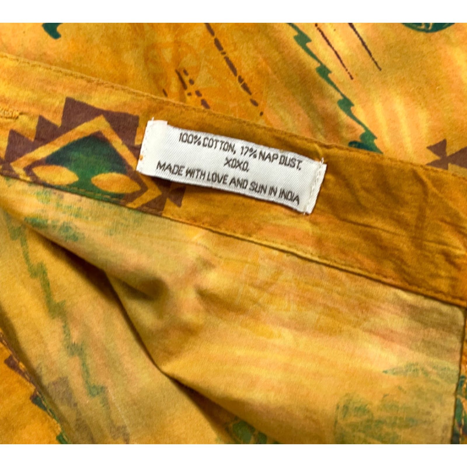 Etro VINTAGE Mad Gringo Shirt Geometric All-Over Print Short Sleeve Adult XL Orange 90s Hip Hop Mens Size US XL / EU 56 / 4 - 7 Thumbnail