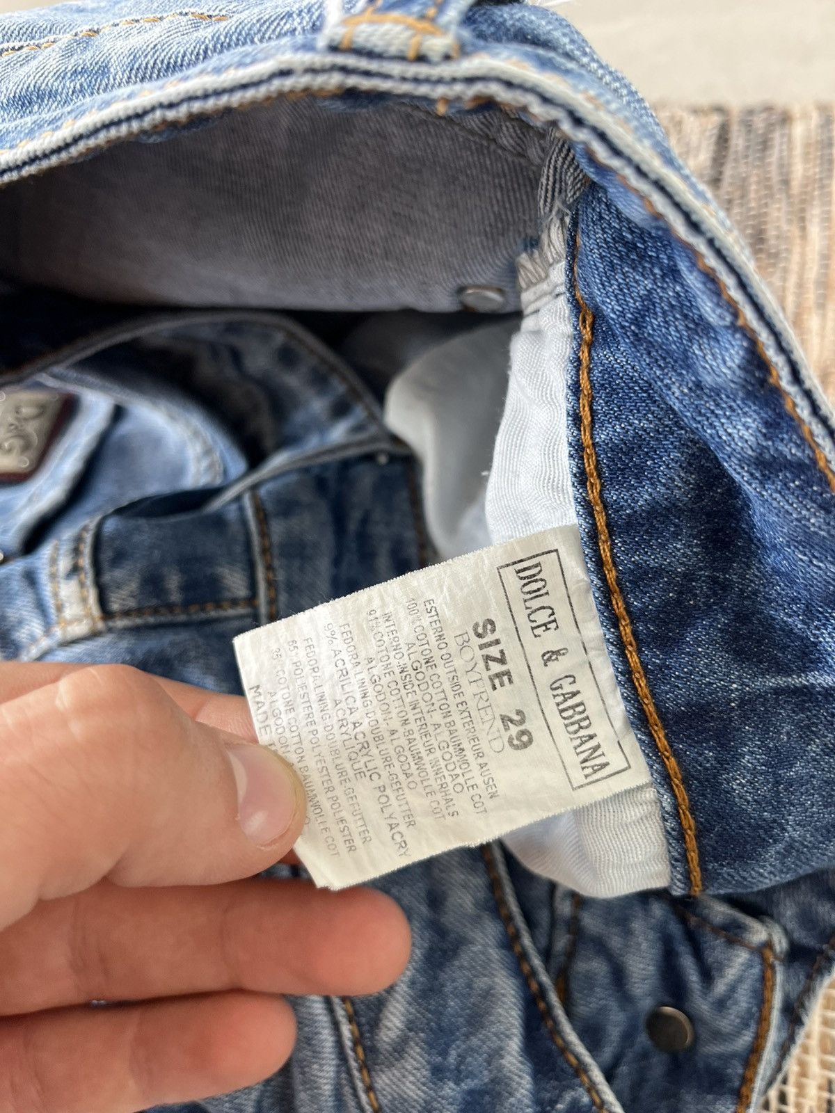 Designer Vintage Dolce Gabbana Style Jeans Denim Pants Y2K Avantgarde Size US 29 - 19 Thumbnail