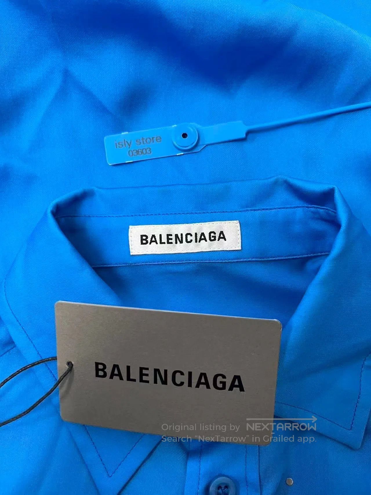 Balenciaga Balenciaga Women's Silk Letter Long-Sleeve Shirt. Size XS / US 0-2 / IT 36-38 - 4 Thumbnail
