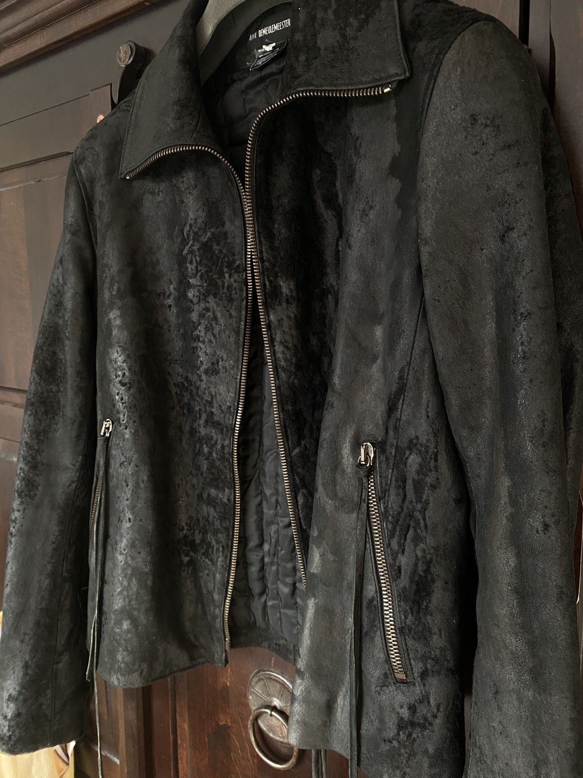 Ann Demeulemeester Ann Demeulemeester FW2002 distressed lamb leather jacket Size US S / EU 44-46 / 1 - 3 Thumbnail