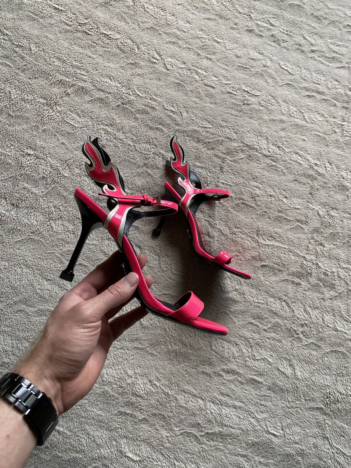 Prada Prada flame leather heels 38 Size US 8 / IT 38 - 1 Thumbnail