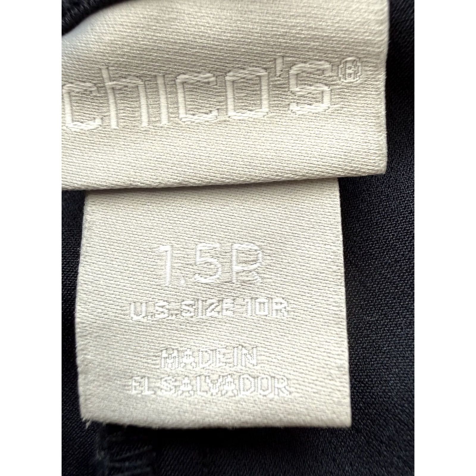 Vintage Chico's Women's Dress Pants Navy Blue Workwear Size 10 Reg Slimming Pockets Stretch Flat Front Size 32" / US 10 / IT 46 - 6 Thumbnail
