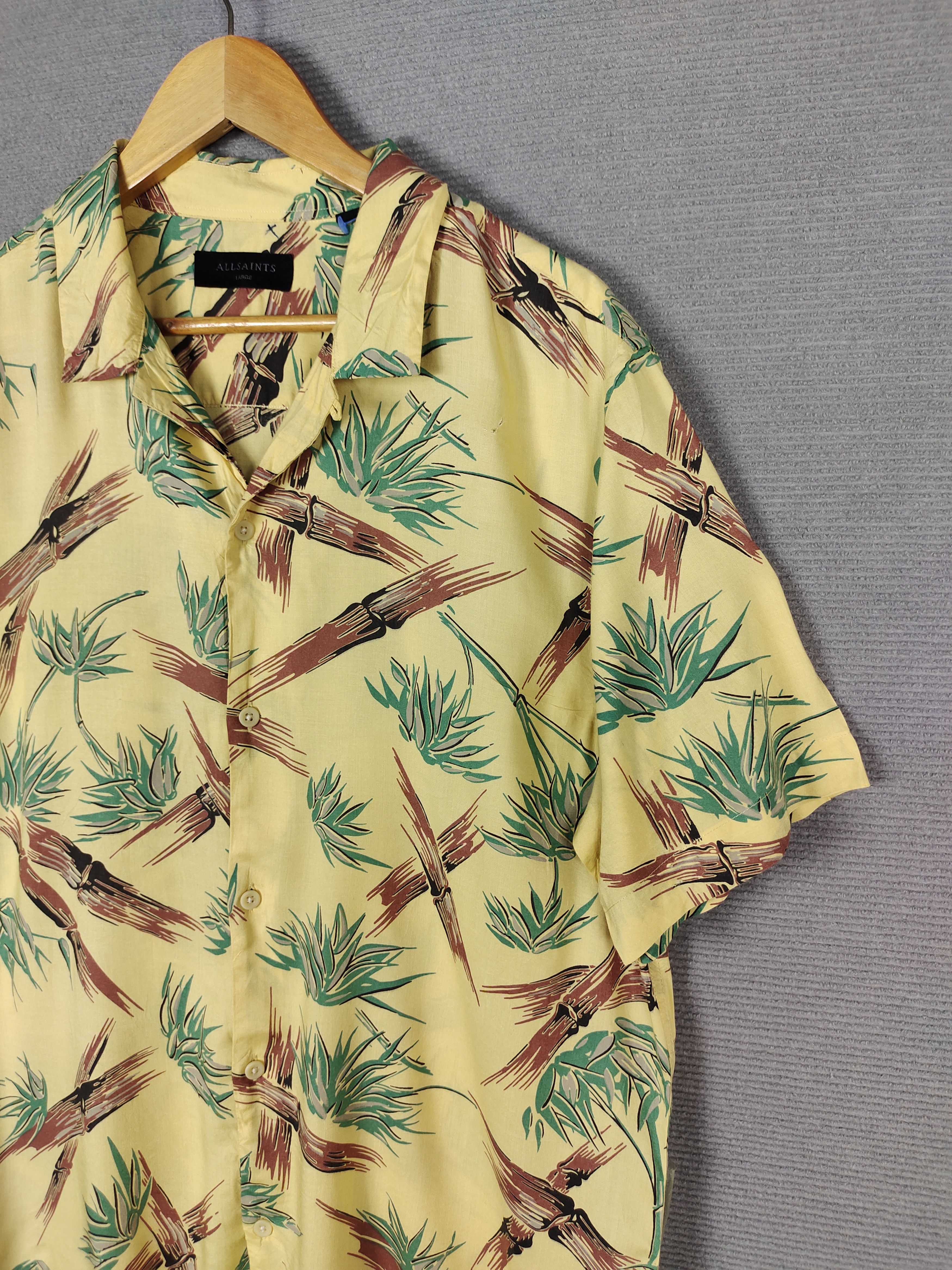 Allsaints Allsaints Rayon Bamboo Printed Hawaiian Shirt Size US L / EU 52-54 / 3 - 2 Thumbnail