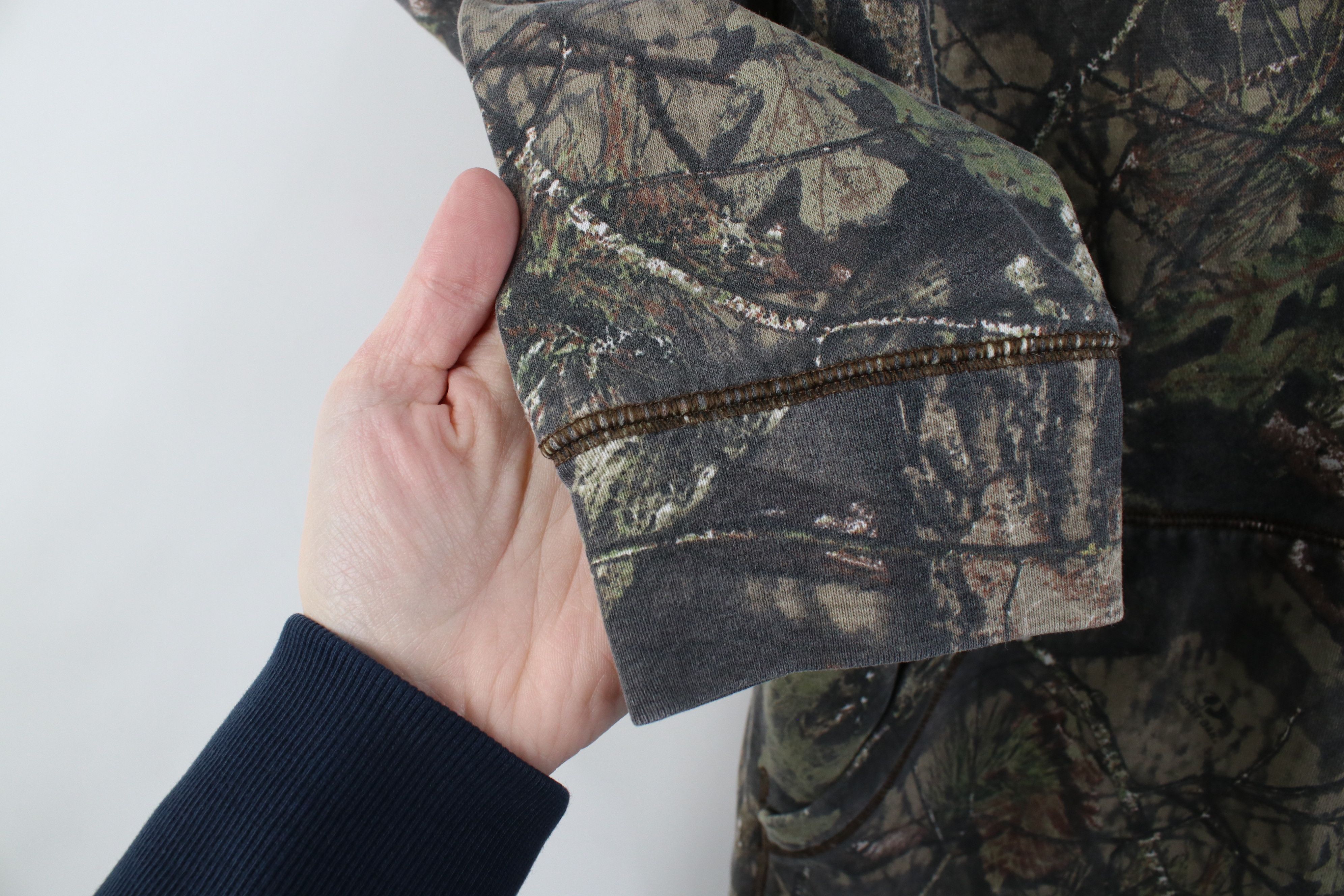 Carhartt Vintage 90s Y2K Carhartt Mossy Oak Hoodie Sweatshirt Size S / US 4 / IT 40 - 10 Thumbnail