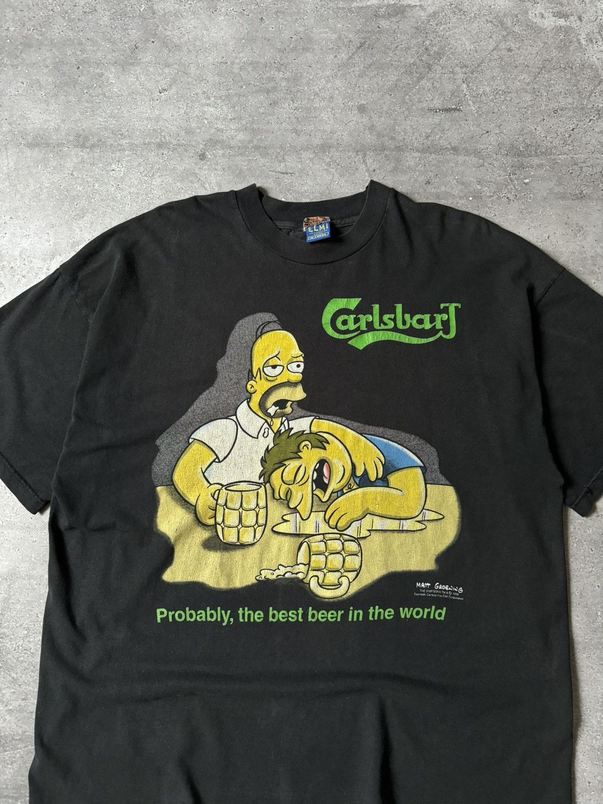 Cartoon Network × The Simpsons × Vintage Vintage 1998 The Simpsons ‘Carlsbart’ T-Shirt Size US XL / EU 56 / 4 - 2 Thumbnail