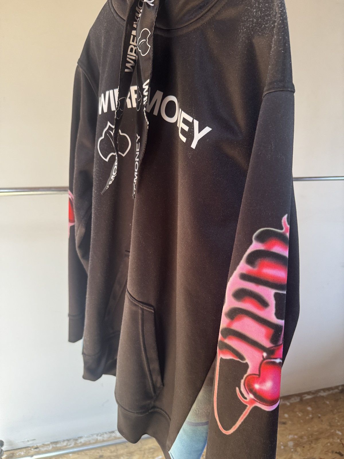 Designer WIREMYMONEY Limited Edition Black Bandana Hoodie Size US M / EU 48-50 / 2 - 8 Thumbnail