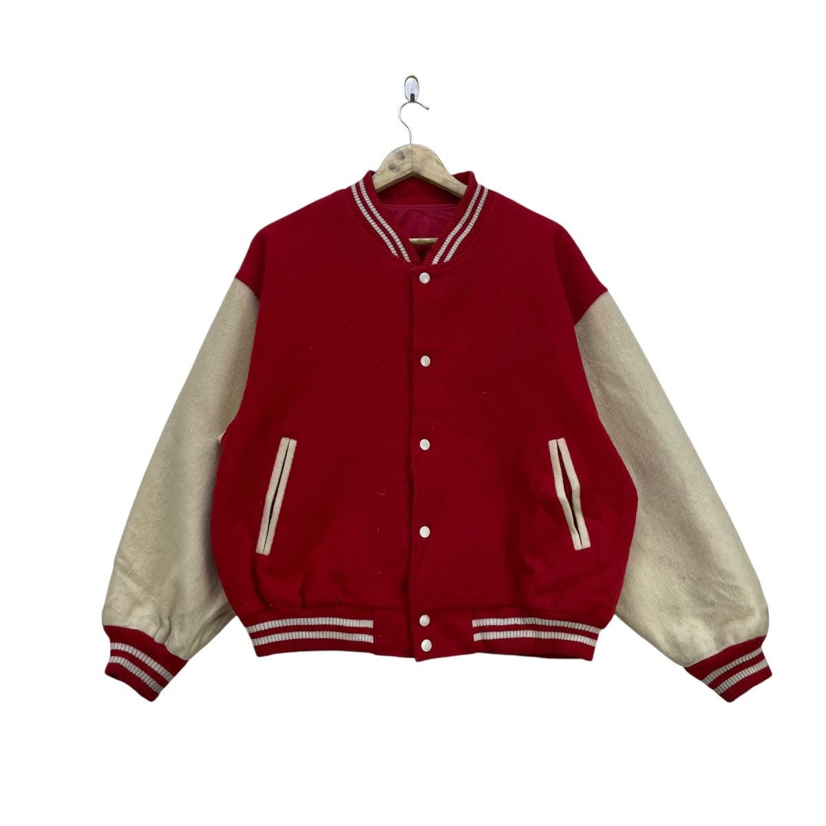 WWE × WWF Japanese Brand Varsity Jacket Size US M / EU 48-50 / 2 - 1 Thumbnail