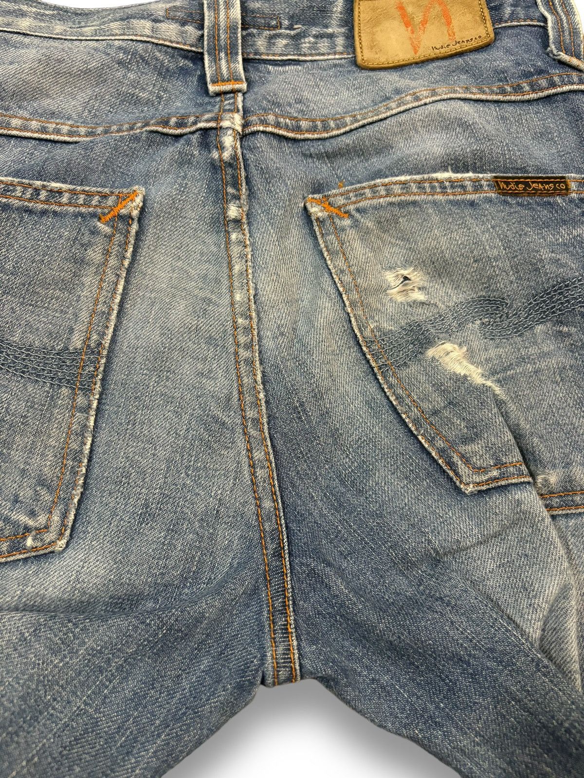 Nudie Jeans Vintage Nudie Whiskers Blue Washed Distressed Grunge Jeans Size US 29 - 12 Thumbnail