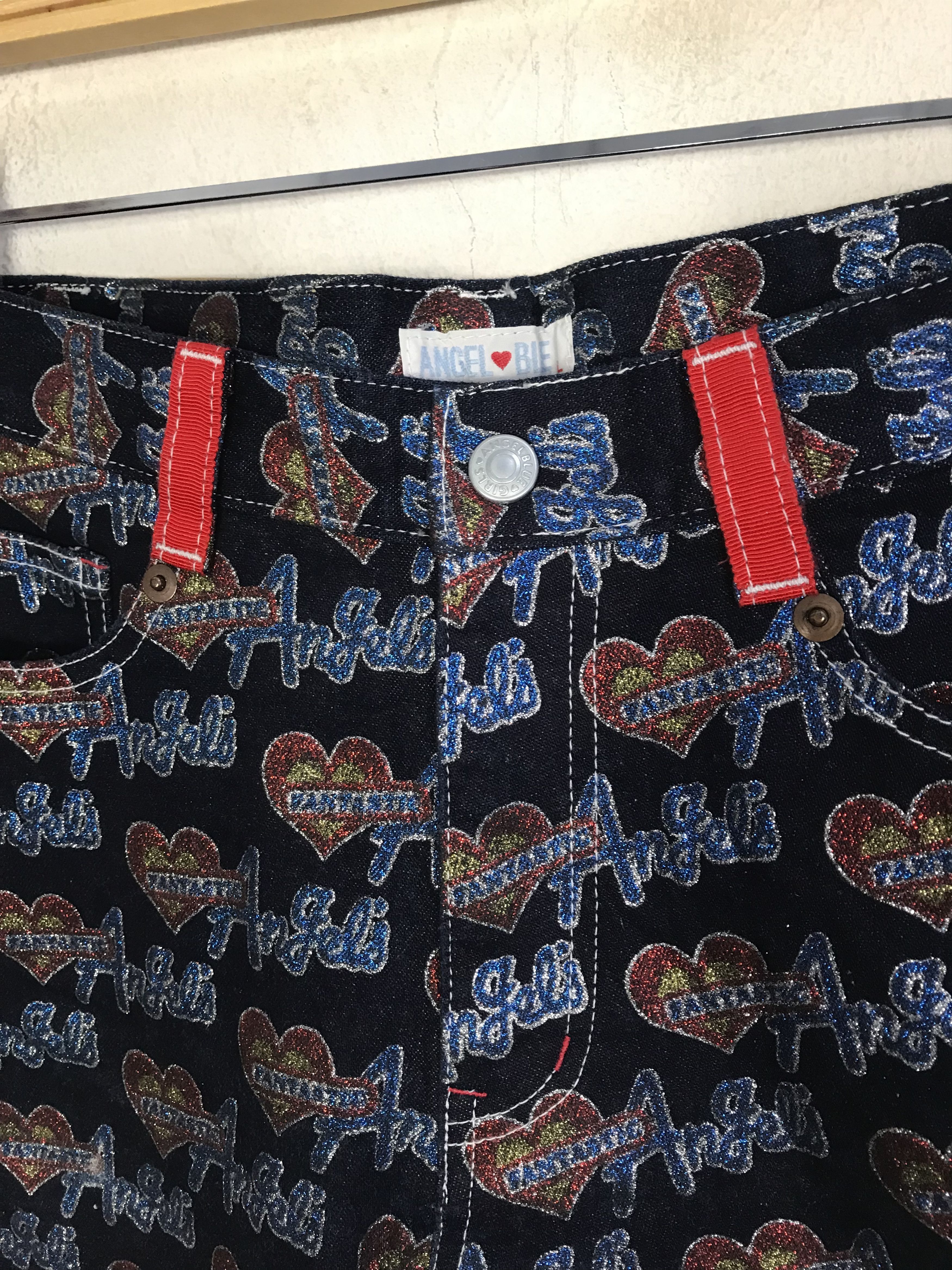 Angel Blue Angel Blue Over Printed Logo Jeans Shorts Pants Size 26" / US 2 / IT 38 - 6 Thumbnail