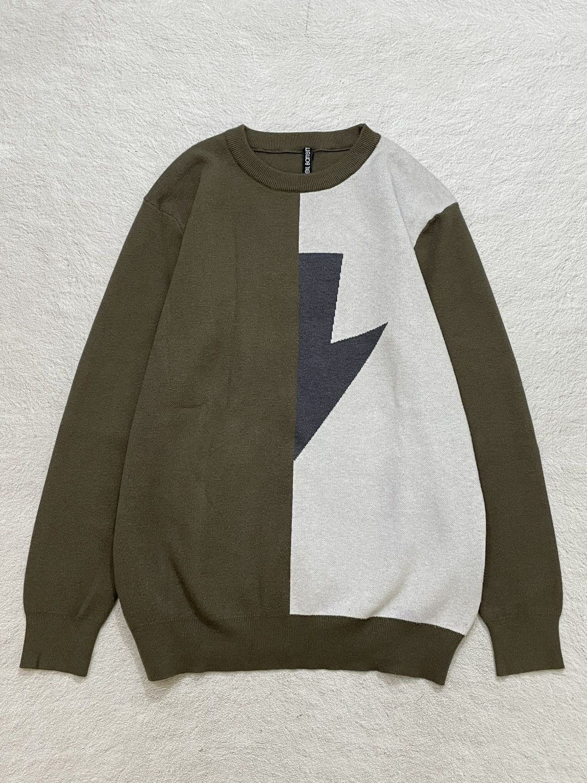 Neil Barrett Neil Barrett Vintage KOLOR Lightning Bolt Knit Sweater Size US L / EU 52-54 / 3 - 1 Thumbnail
