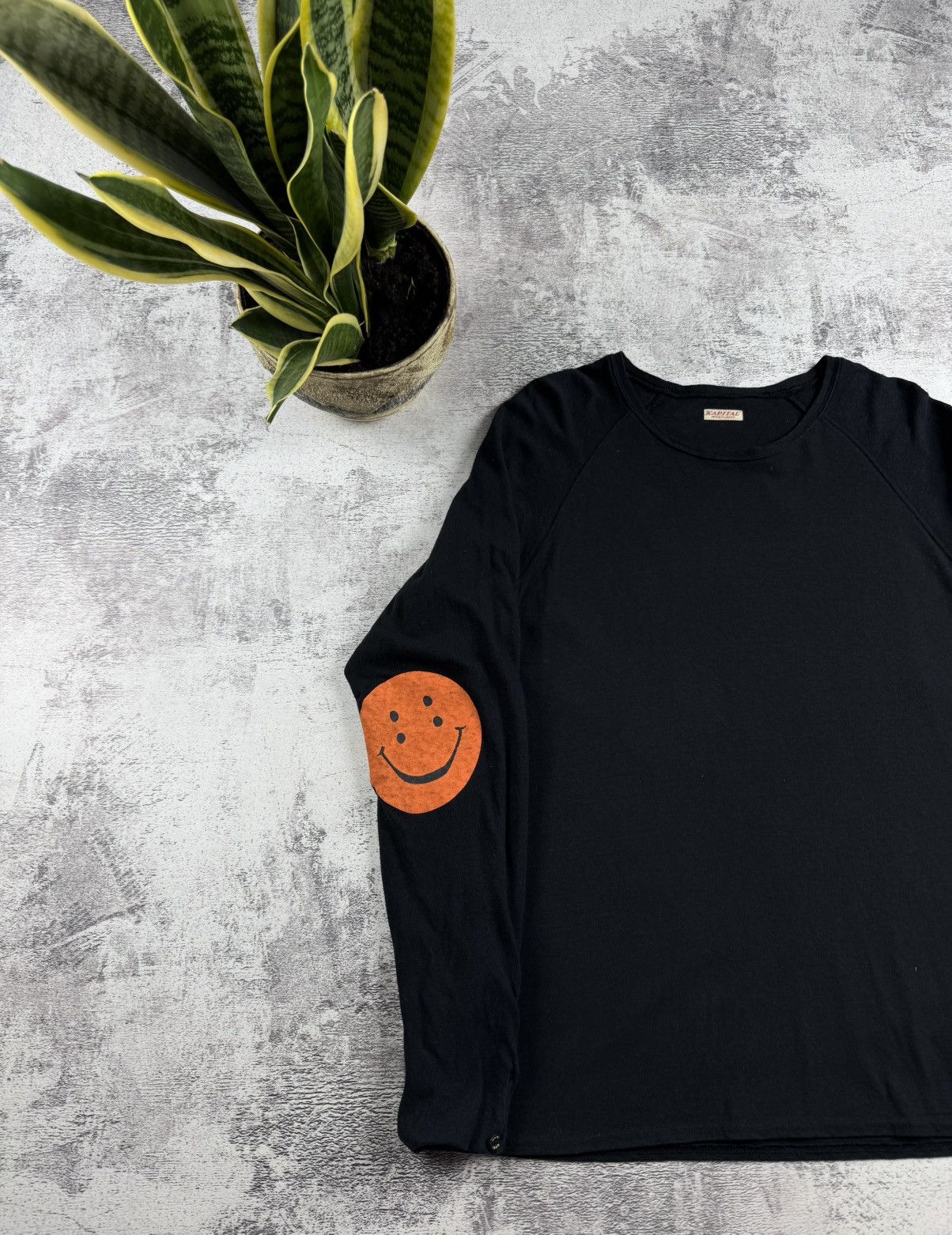 Kapital KAPITAL Smiley Patch x Gauze Tenjiku Chef Long-Sleeve Japan T Shirt Jersey Size US L / EU 52-54 / 3 - 2 Thumbnail