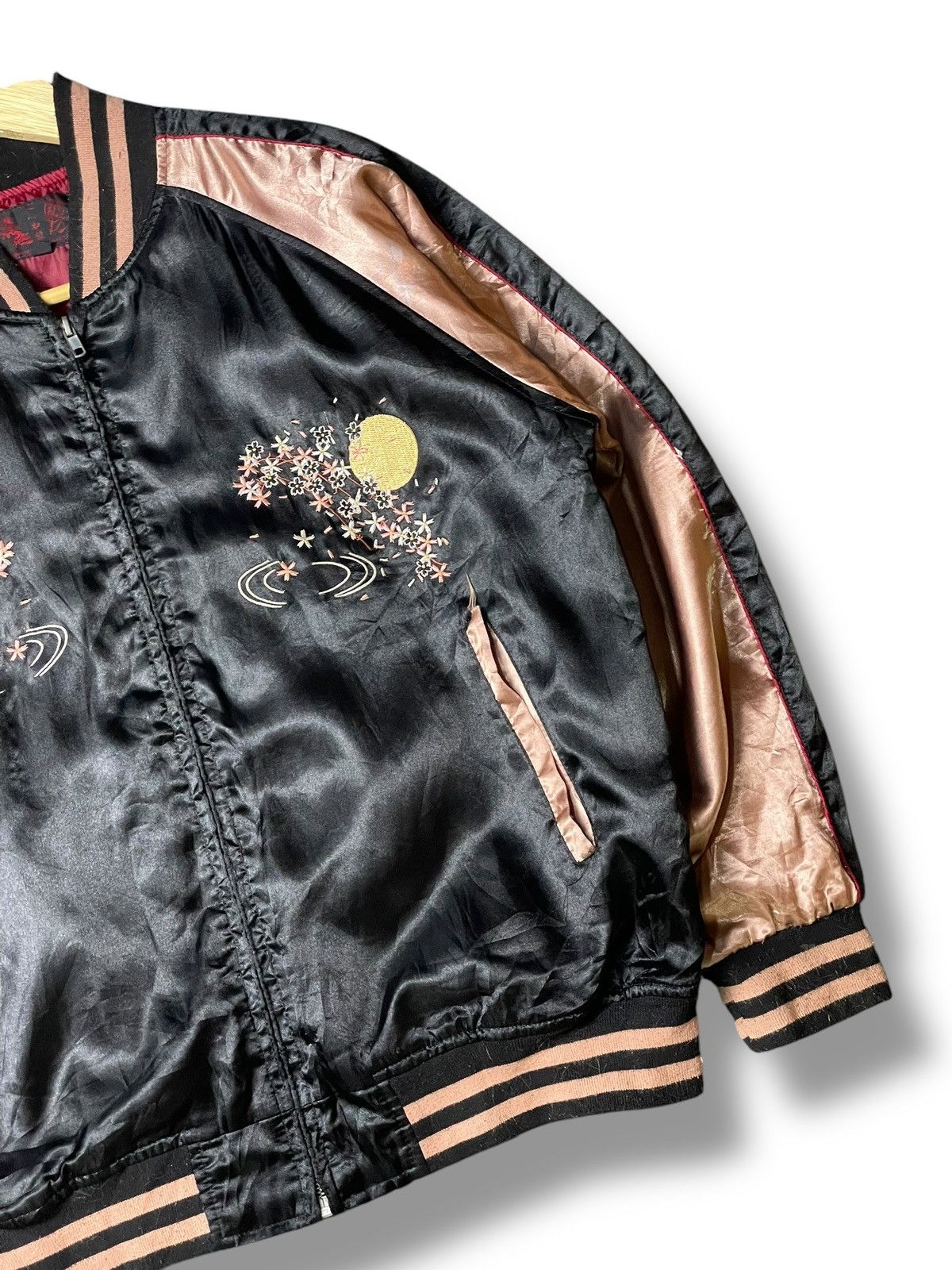Japanese Brand × Vintage Vintage Japanese Sakura Embroidered Sukajan (105) Size US L / EU 52-54 / 3 - 3 Thumbnail