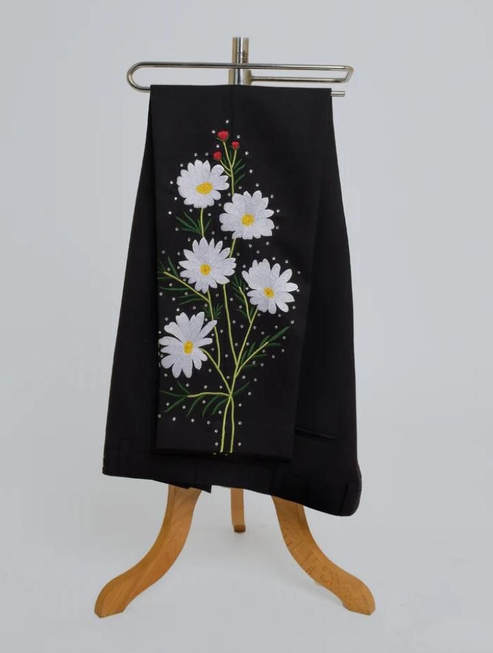 Other Men 2PC Customized floral embroidery western cocktail outfit Size 46S - 5 Thumbnail