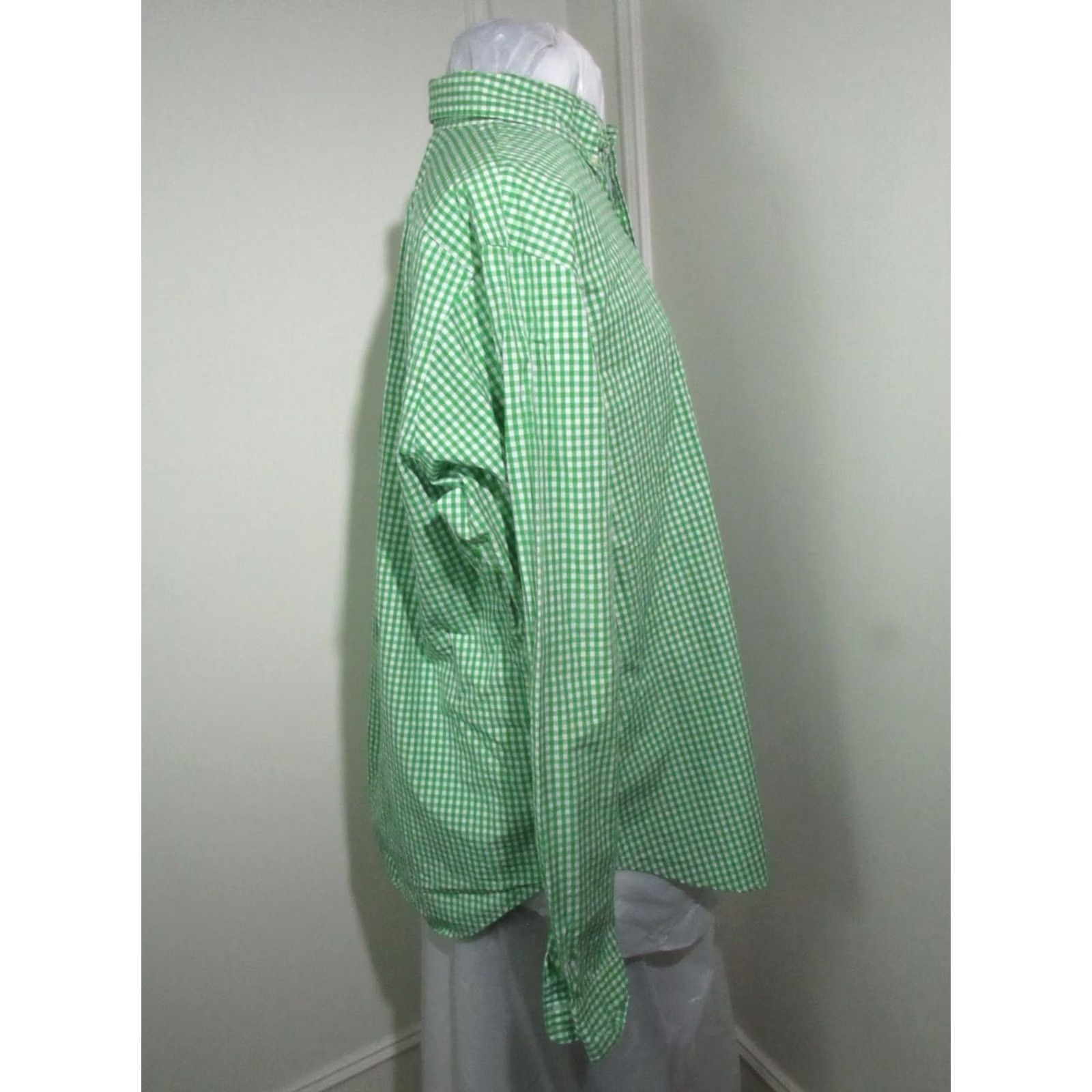 Ralph Lauren Ralph Lauren Green & White Checkered Classic Fit Mens Size 17 36/37 - Pre-Owned Size 46R - 6 Thumbnail
