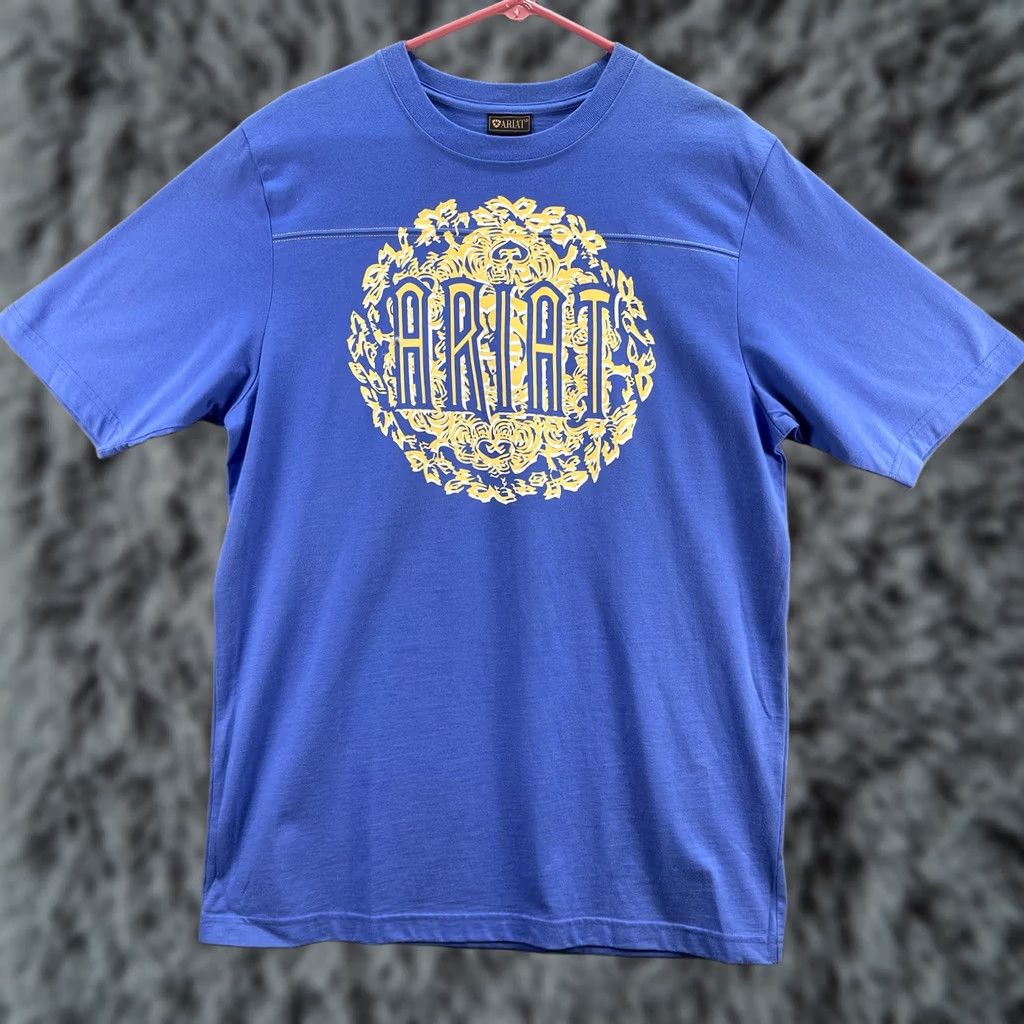 Ariat Ariat Shirt Mens Medium Blue Yellow Graphic Tee Short Sleeve Western Casual Size US M / EU 48-50 / 2 - 1 Thumbnail