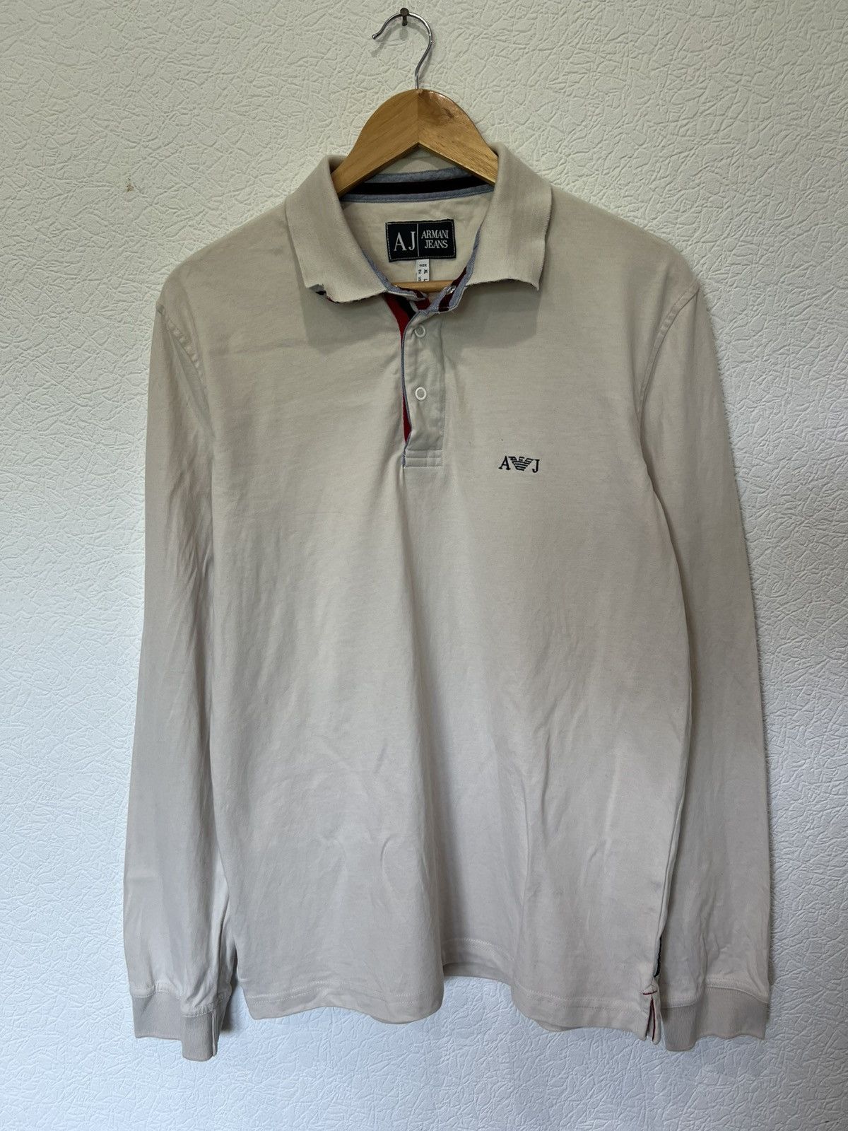 Armani Armani Jeans Beige Polo Sweatshirt Shirt Classic Size US L / EU 52-54 / 3 - 1 Thumbnail
