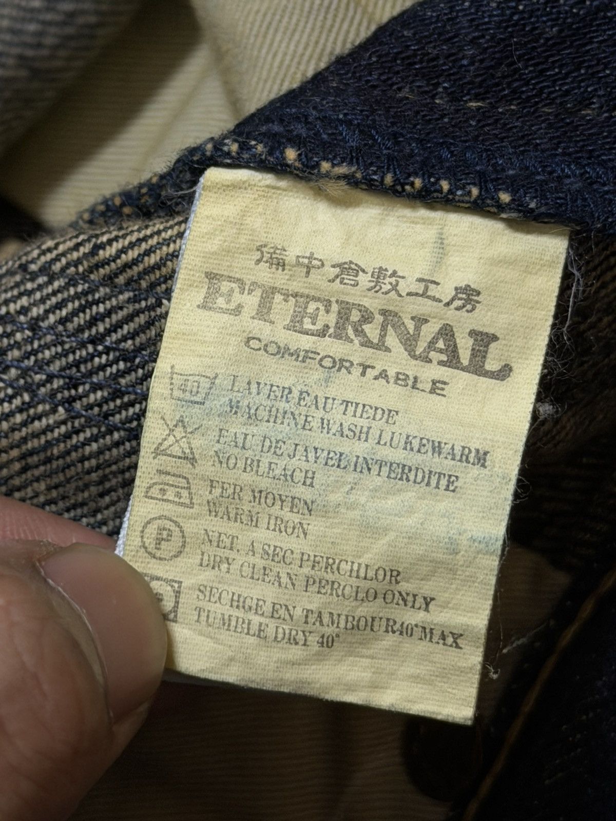 Eternal Vintage 90s Japan Eternal Faded Wash Distressed Sashiko Boro Size US 31 - 8 Thumbnail