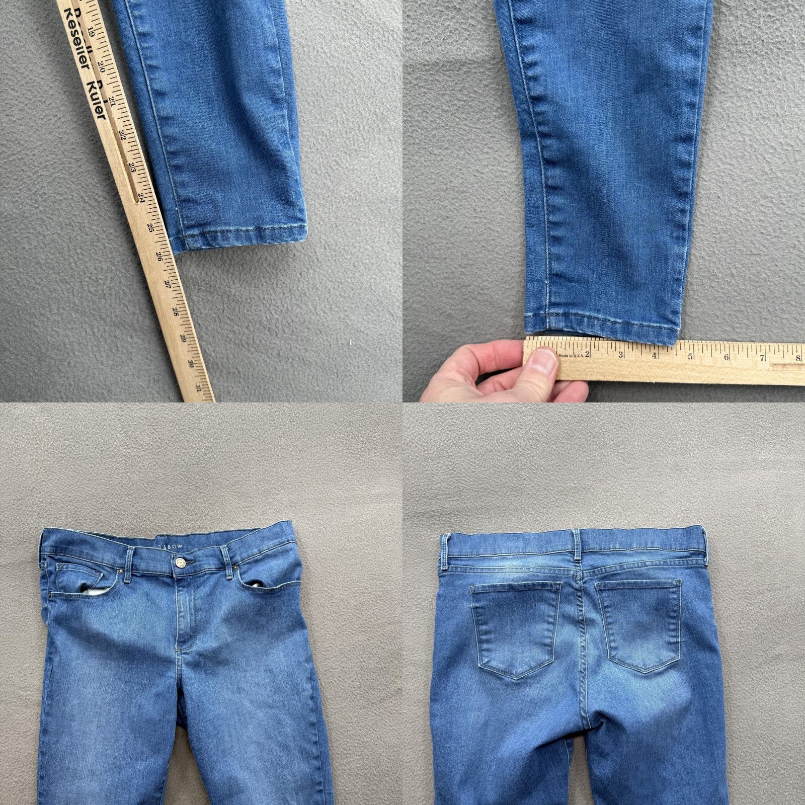 Mott & Bow Mott & Bow Jeans Womens 31x28 Blue Mid-Rise Skinny Stretch Denim Medium Wash Size 24" / US 00 / IT 34 - 8 Thumbnail