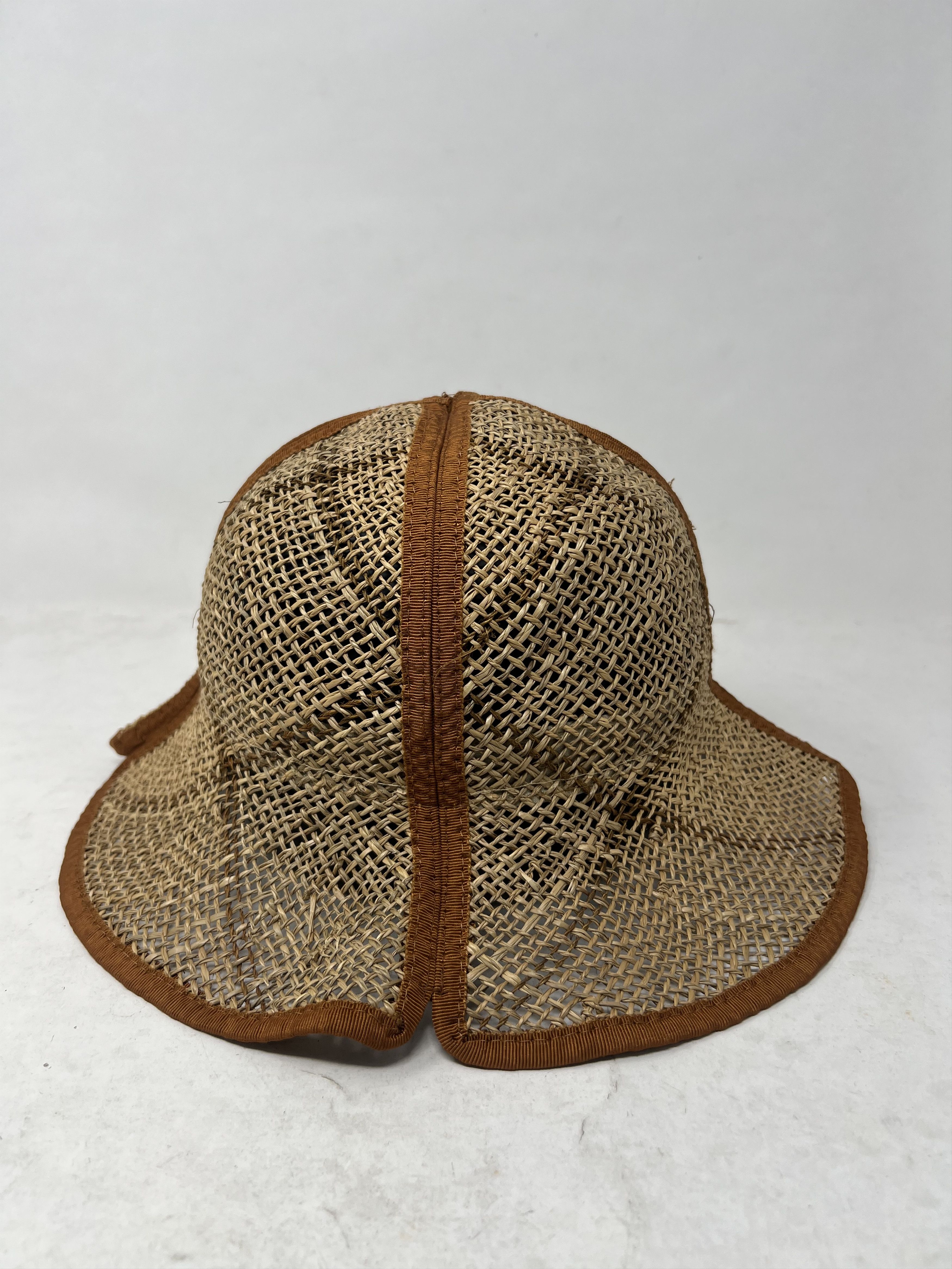 Japanese Brand Marylia Straw Pith Safari Trucker Hat Size ONE SIZE - 3 Thumbnail